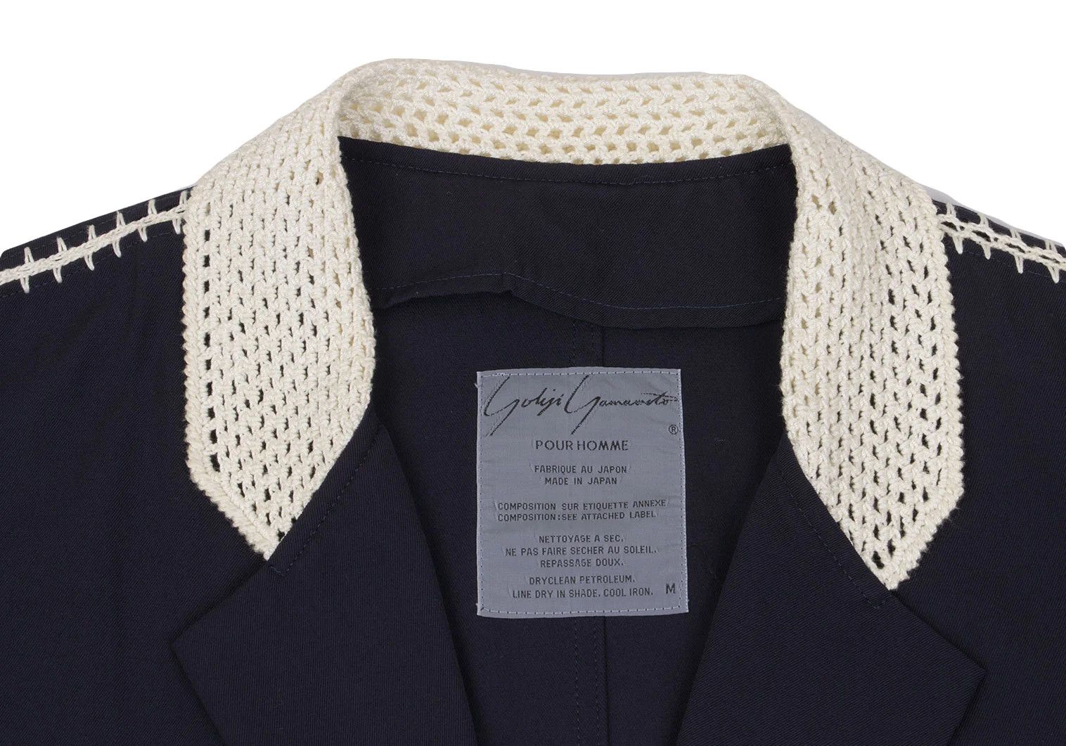 Yohji Yamamoto Yohji Yamamoto Crochet Wool Gabardine Jacket Size US M / EU 48-50 / 2 - 3 Thumbnail