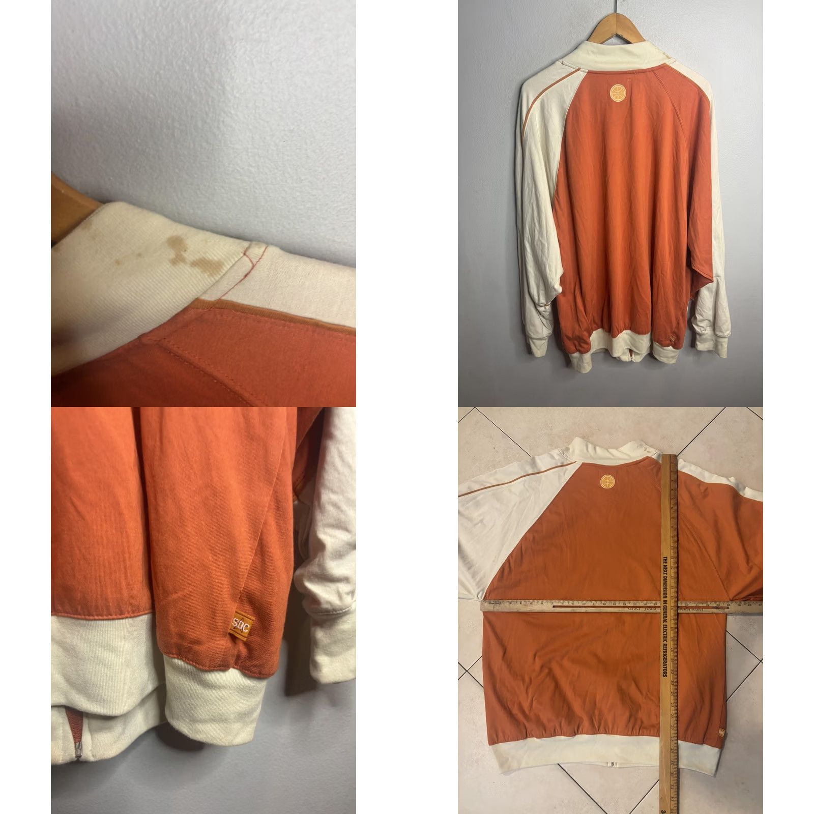 Vintage Snoop Dogg Jacket Mens Large Orange White Full Zip Track Number 2 Basketball Size US L / EU 52-54 / 3 - 8 Thumbnail
