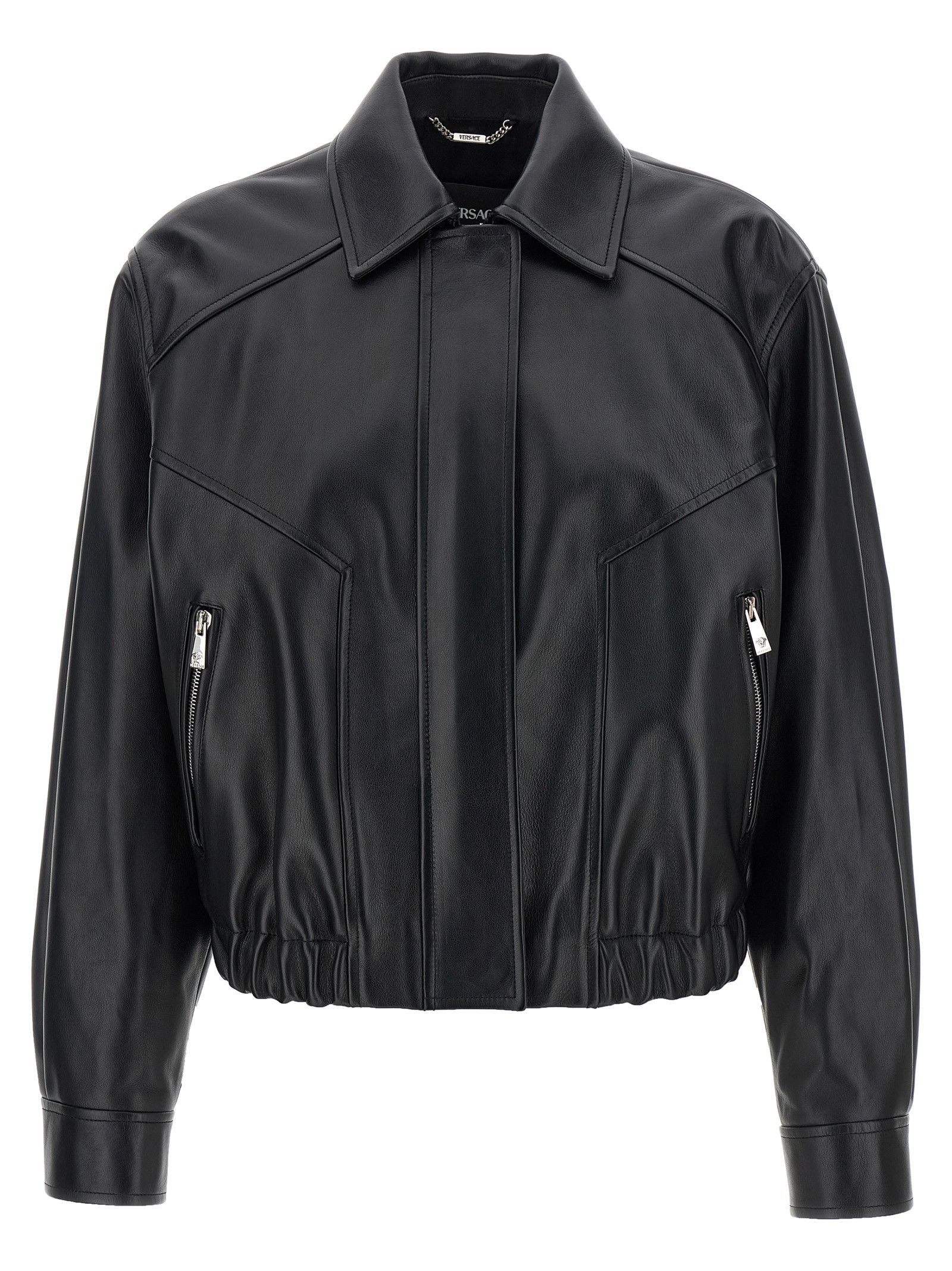 Versace Leather blouson Size XS / US 0-2 / IT 36-38 - 1 Thumbnail