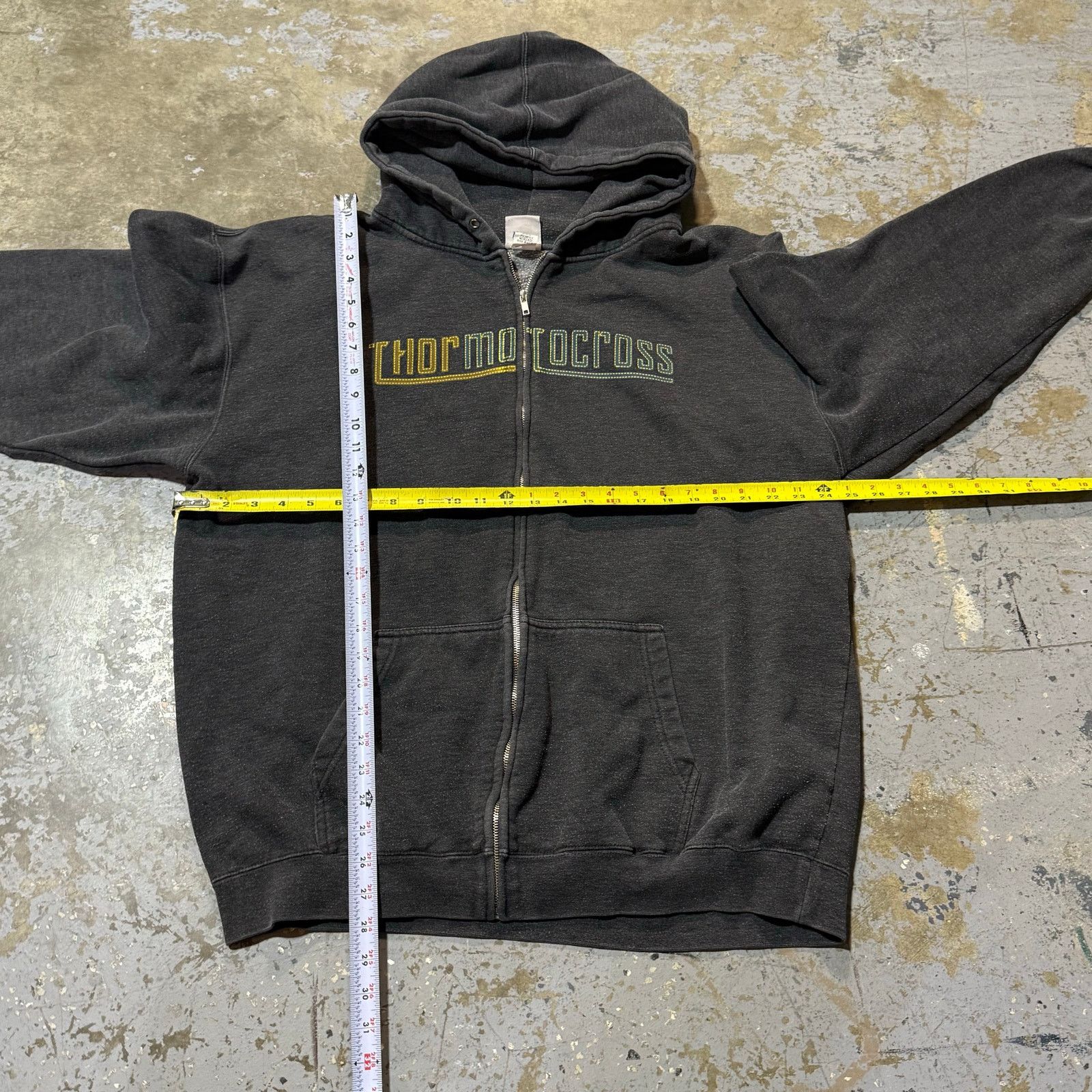 Vintage Vintage Y2K Thor Motocross Zip Up Hoodie XL Size US XL / EU 56 / 4 - 6 Thumbnail