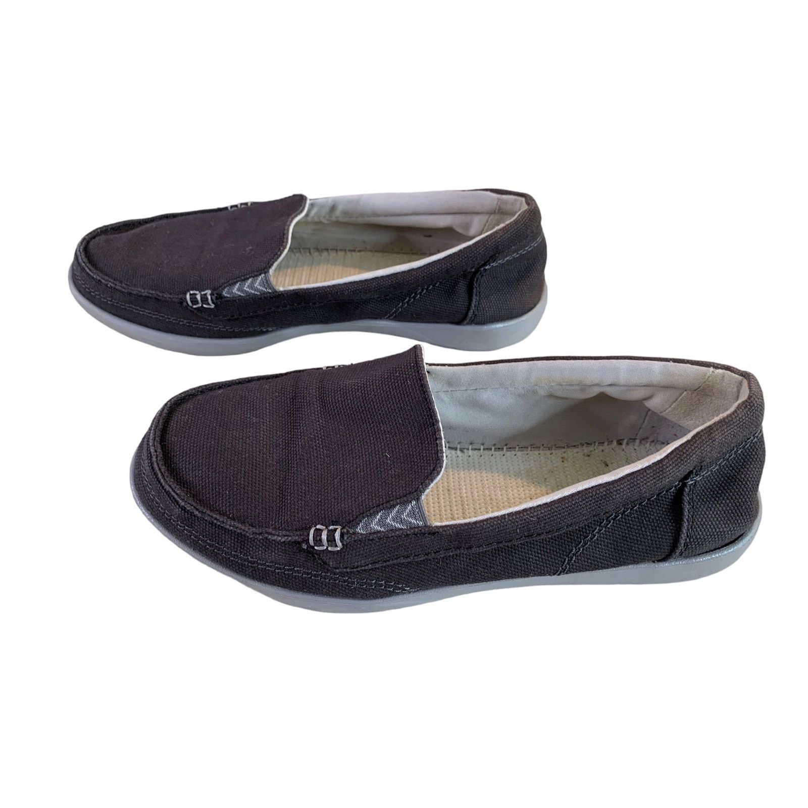 Crocs Crocs Canvas Slip on Boat Shoes Loafers Black Women's size 6 Size US 6 / IT 36 - 5 Thumbnail