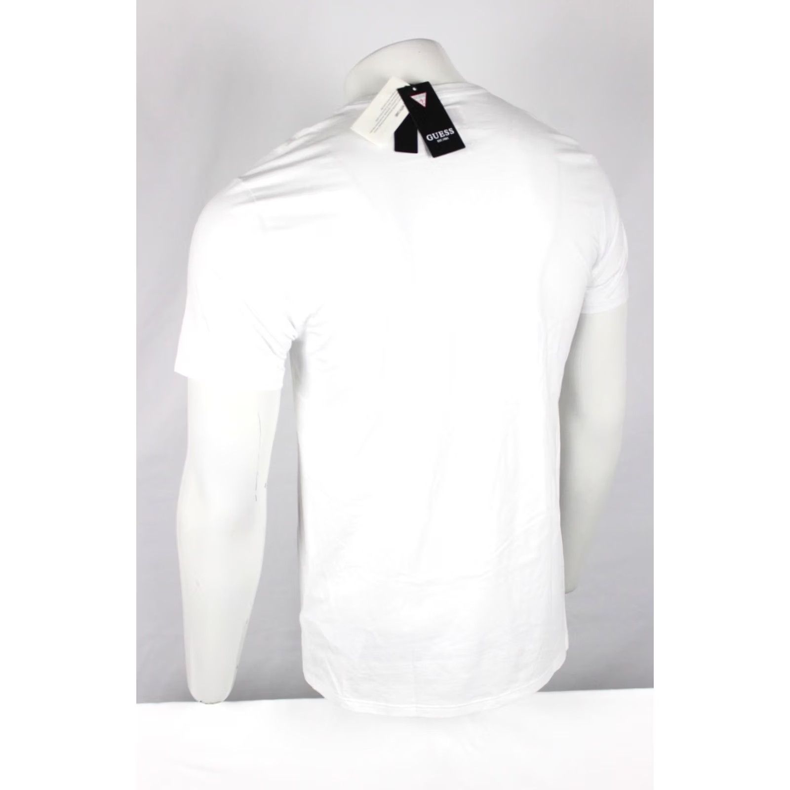 Guess Guess Men's Embroidered Logo Short Sleeve Shirt Pima Cotton White Size US L / EU 52-54 / 3 - 2 Thumbnail