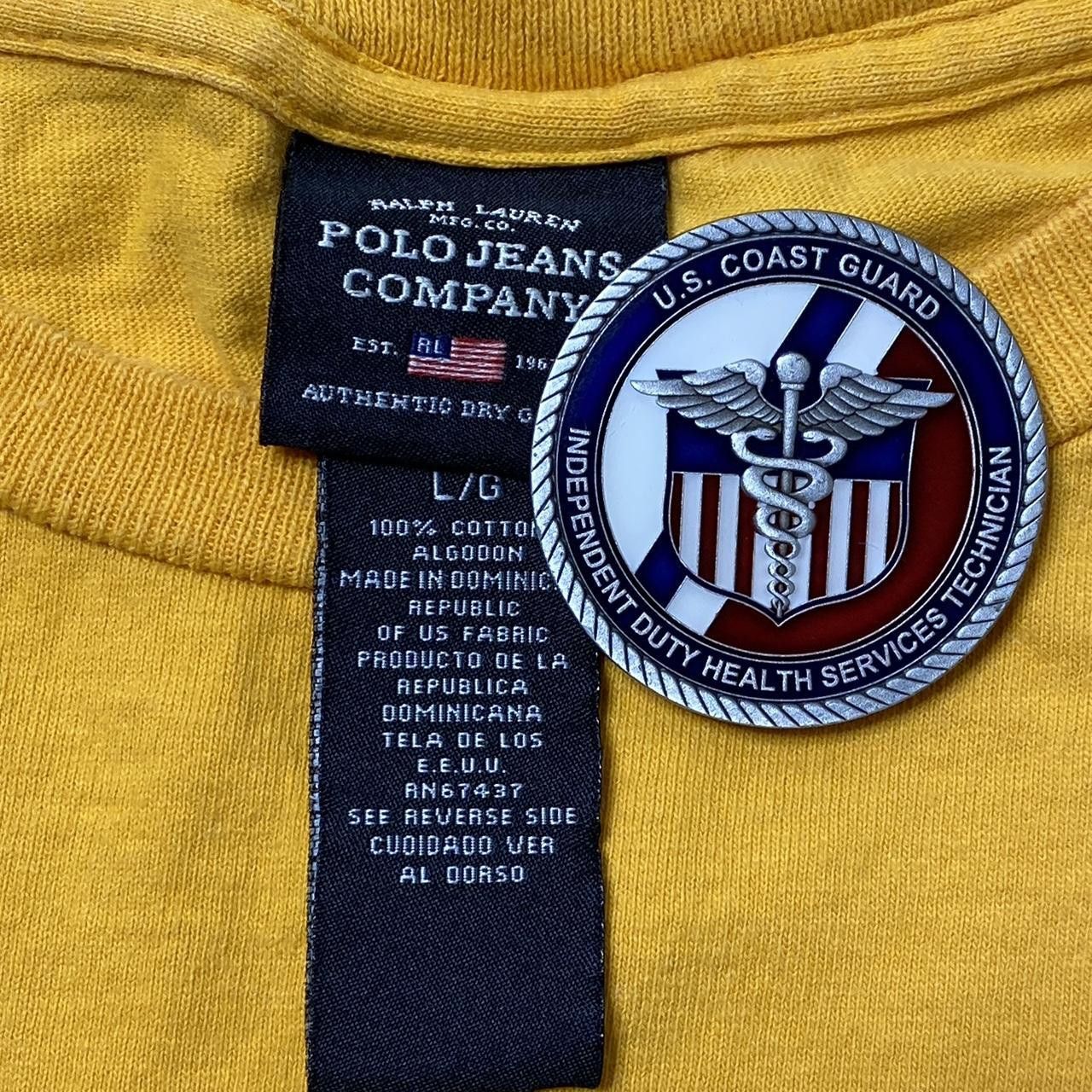 Polo Ralph Lauren Vintage Polo Jeans Co. Ralph Lauren Yellow Tee Size Large Size US L / EU 52-54 / 3 - 3 Thumbnail