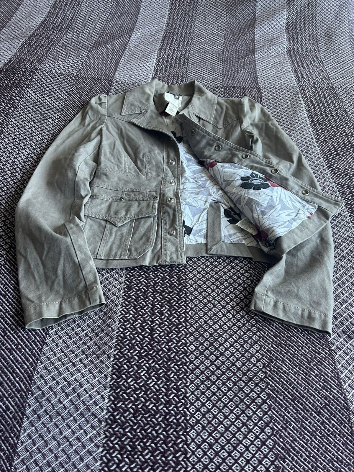 Diesel × Vintage Diesel Vintage Jacket Floral Pattern Y2K Style Size S Rare Size S / US 4 / IT 40 - 3 Thumbnail