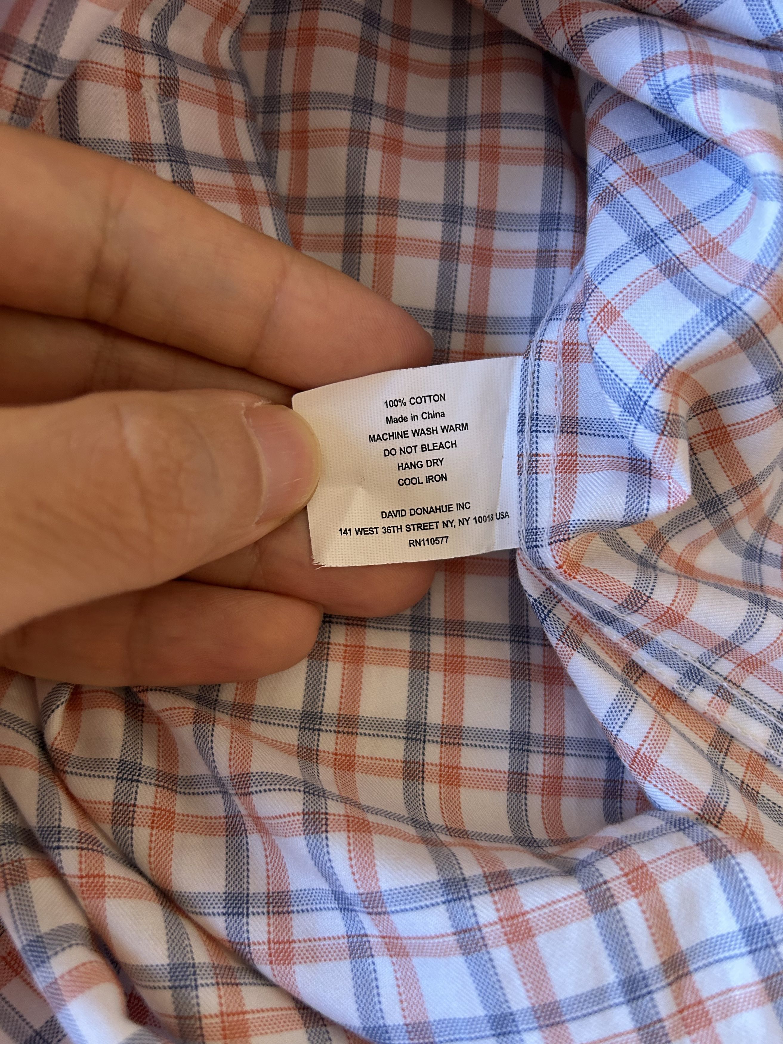 David Donahue David Donahue Trim Plaid Dress Shirt-Multicolor Check-15.5 Size US M / EU 48-50 / 2 - 7 Thumbnail