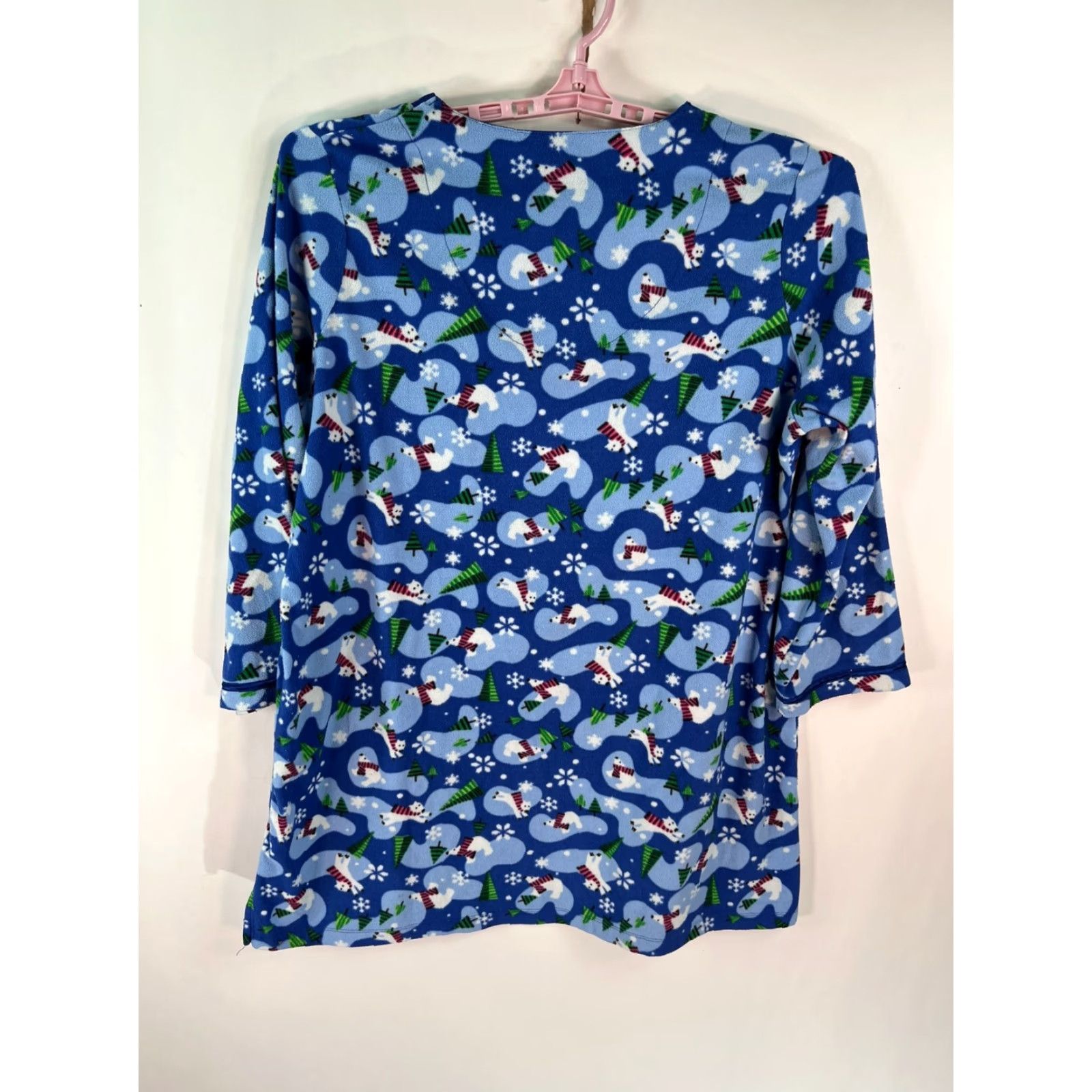 Vintage Womens Polar Sleep Shirt Blue 4XL Cozy Fleece Allover Print Nightgown Slee Sleeves Long 37 in 54 in Chest Womens, 80s Classic Theme Size XXL / US 16-18 / IT 52-54 - 5 Thumbnail