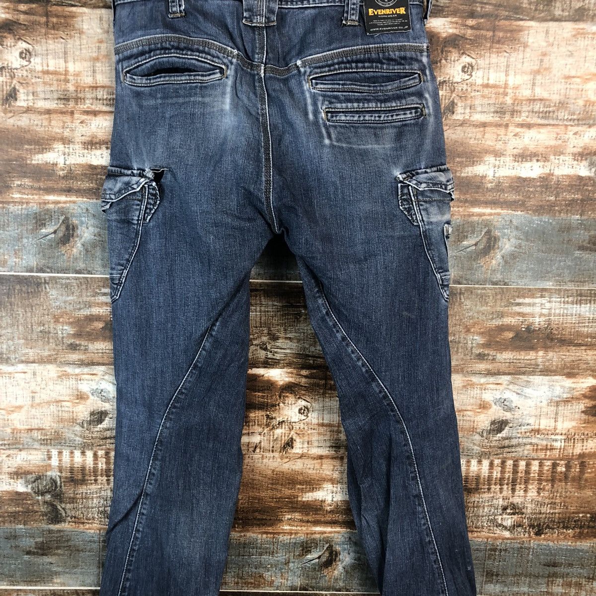 Japanese Brand Even River Black Distressed Denim Pants #A2107 Size US 30 / EU 46 - 20 Thumbnail