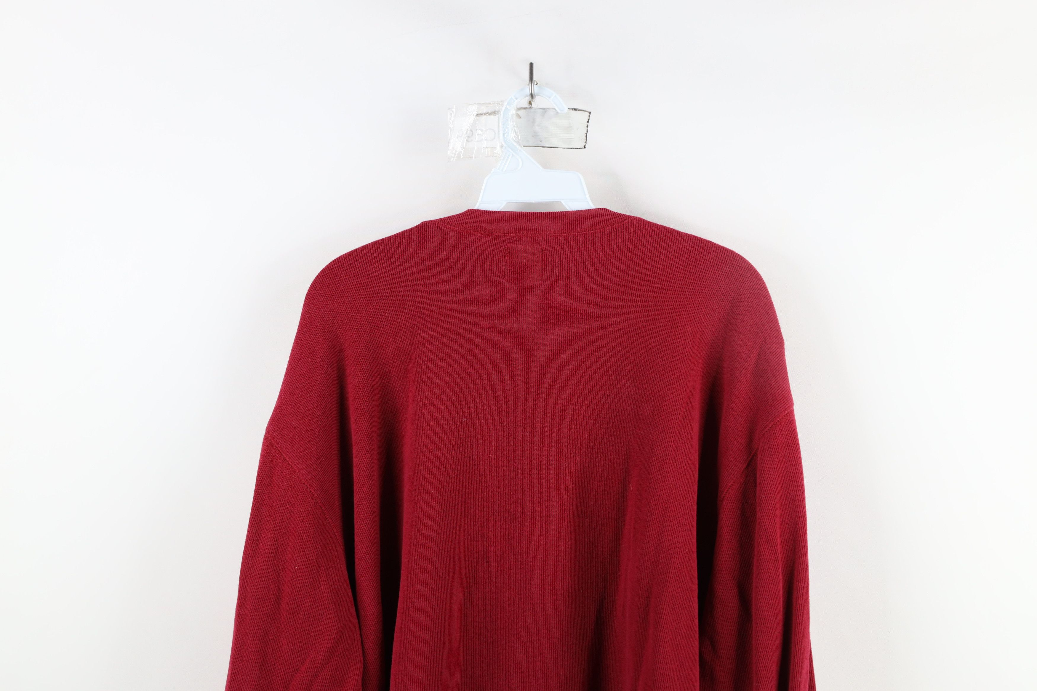 Gap × Vintage Vintage Y2K 2000 Gap Ribbed Knit Long Sleeve T-Shirt Red Size US L / EU 52-54 / 3 - 12 Thumbnail