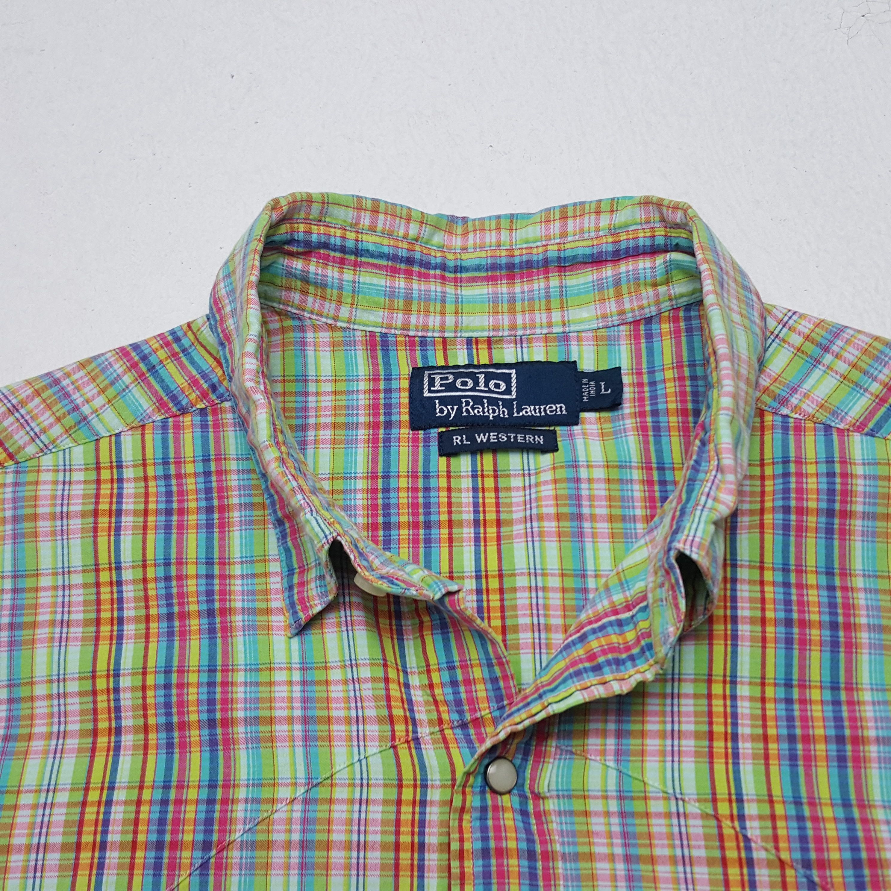 Polo Ralph Lauren × Vintage Vintage Polo Ralph Lauren American Retro Flannel Shirt Size US XL / EU 56 / 4 - 4 Thumbnail