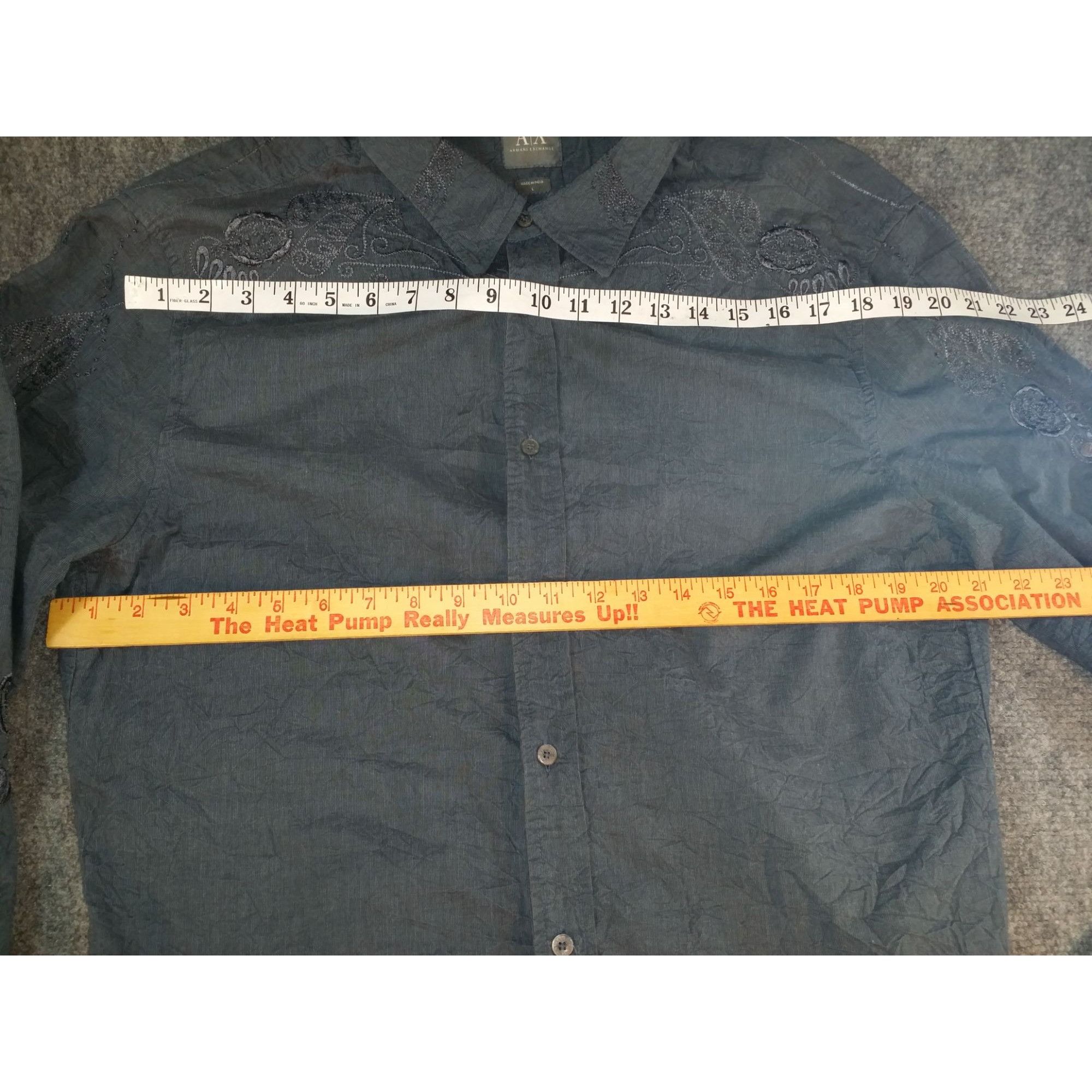 Armani Exchange Armani Exchange Button Up Shirt Men Sz L Blue Embroidered Mo Size US L / EU 52-54 / 3 - 3 Thumbnail