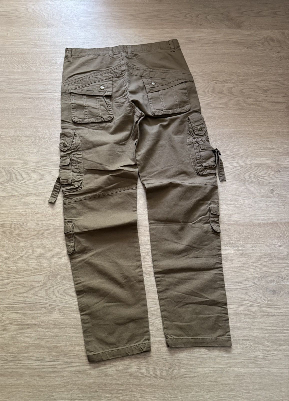 Japanese Brand Vintage Military Style y2k Cargo Brown Baggy Pants Size US 36 / EU 52 - 3 Thumbnail