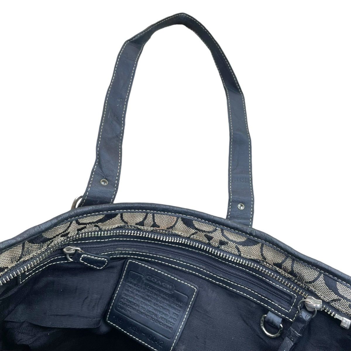 Coach COACH MONOGRAM CANVAS / LEATHER HANDBAG Size ONE SIZE - 6 Thumbnail