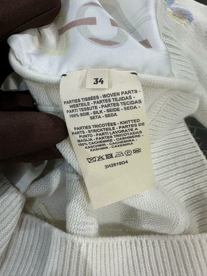 Hermes Hermes Silk knitwear, beige Size XXS / US 00 / IT 34 - 9 Thumbnail