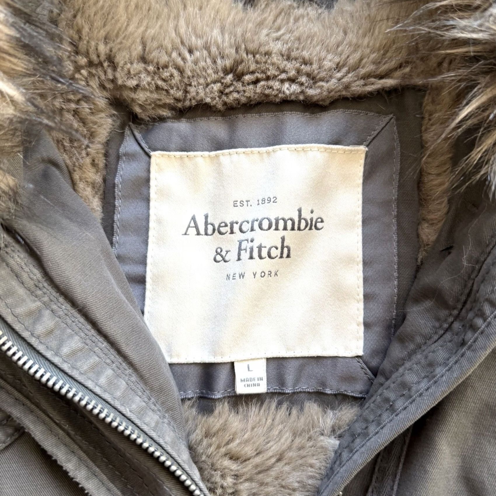 Abercrombie & Fitch VINTAGE ABERCROMBIE & FITCH Parka Coat Lined Fur Collard Winter Y2K Womans Large Size US L / EU 52-54 / 3 - 4 Thumbnail
