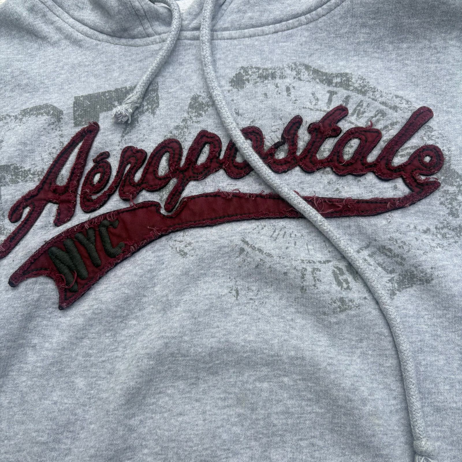 Aeropostale Aeropostale Y2K Hoodie Sweatshirt Sz S Gray Red 00s skater Size US S / EU 44-46 / 1 - 3 Thumbnail