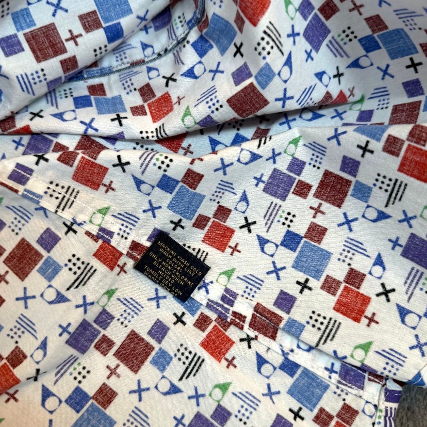 Cremieux Cremieux Shirt Geometric Stretch Short Sleeve Mens Small White Multicolor Button Up NWT Size US S / EU 44-46 / 1 - 7 Thumbnail