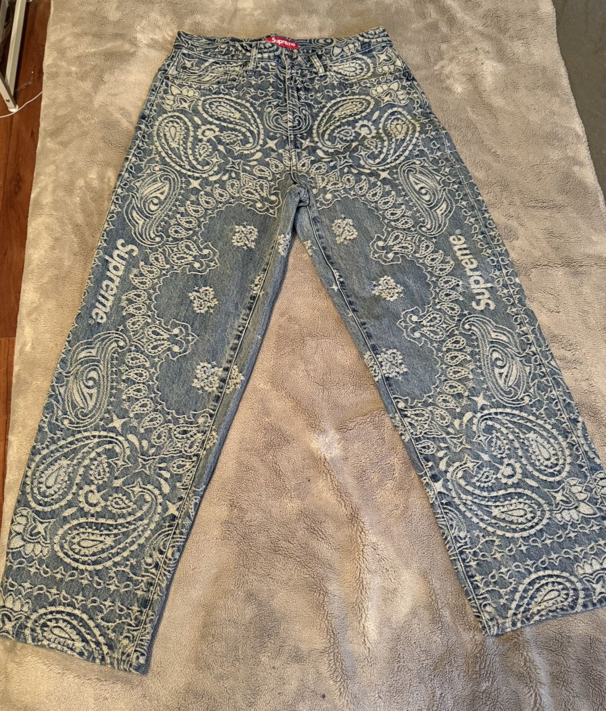 Supreme Size 30 - Supreme Bandana Jacquard Baggy Jean Denim Supreme Size 30 - Supreme Bandana Jacquard Baggy Jean Denim