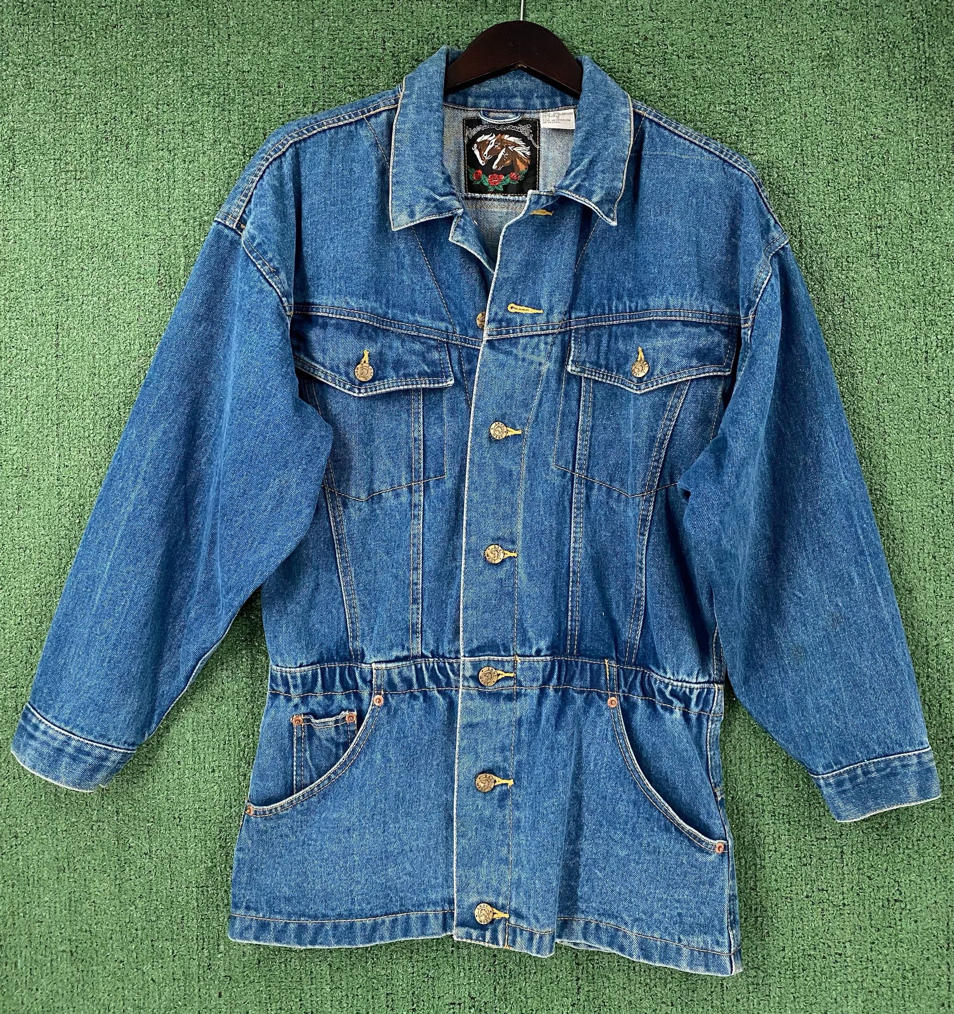Vintage 90’s American Beauties Denim Clenched Waist Jacket Small Size S / US 4 / IT 40 - 1 Thumbnail