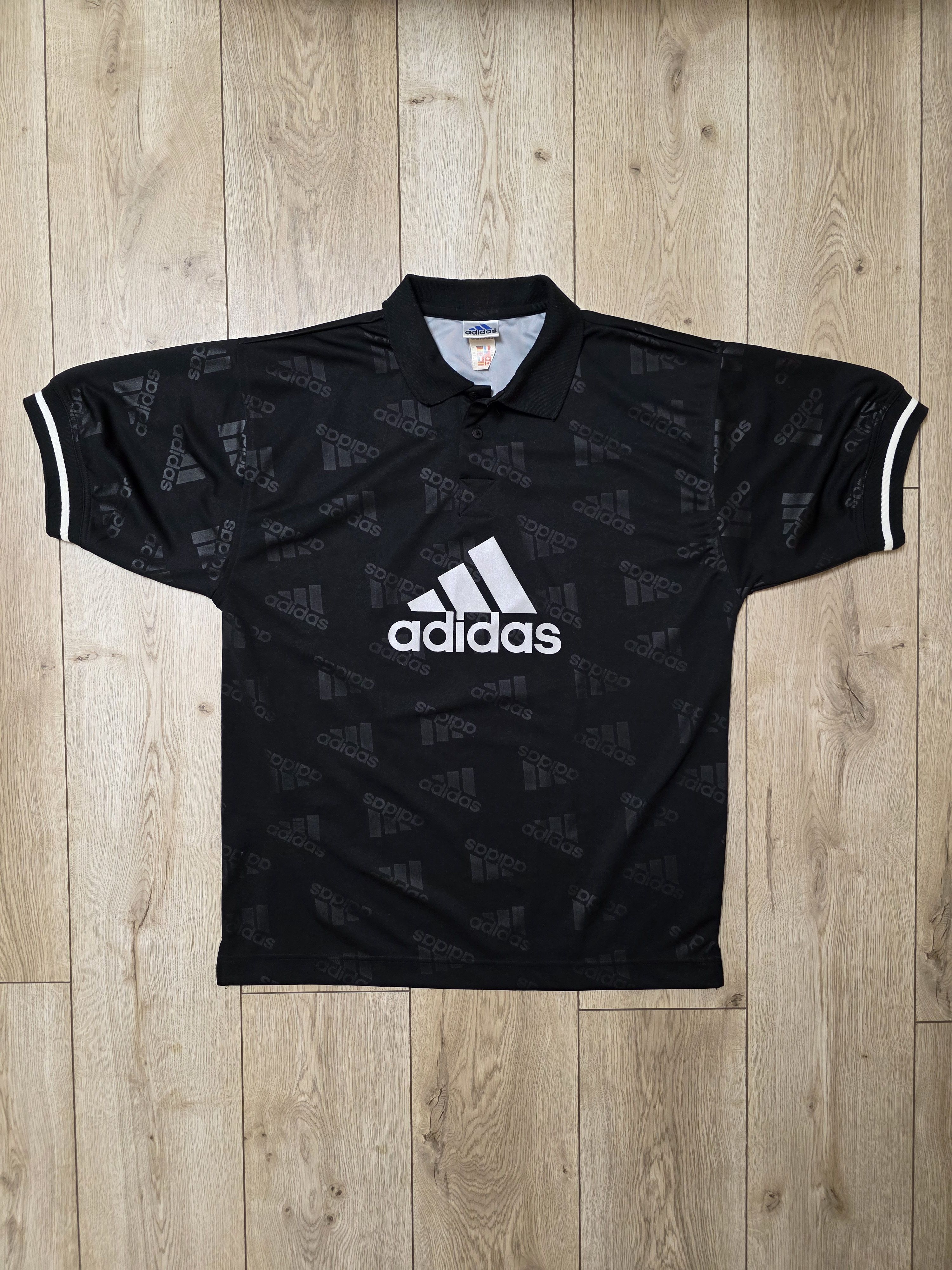 Adidas ADIDAS BIG LOGO MONOGRAM VINTAGE 90S FOOTBALL SHIRT TRAINING Size US M / EU 48-50 / 2 - 1 Thumbnail