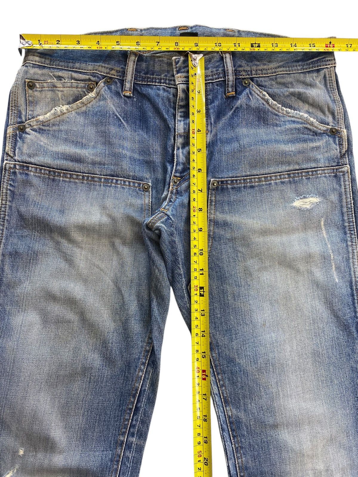 Pledge Pledge Faded Wash Ripped Style Straight Leg Jean Size US 32 / EU 48 - 6 Thumbnail