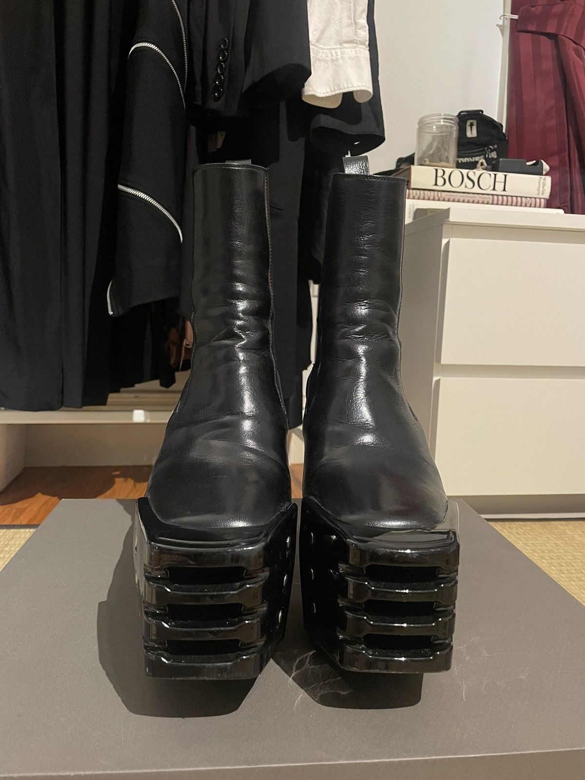 Rick Owens Kiss Grill Platform Heels Boots Size US 8 / EU 41 - 3 Thumbnail