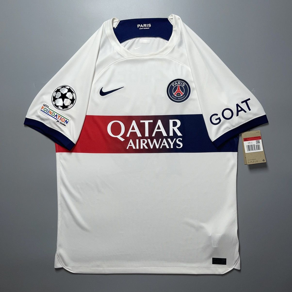 Nike PSG NIKE 2023/2024 FOOTBALL SOCCER AWAY JERSEY #10 DEMBELE Size US L / EU 52-54 / 3 - 2 Thumbnail