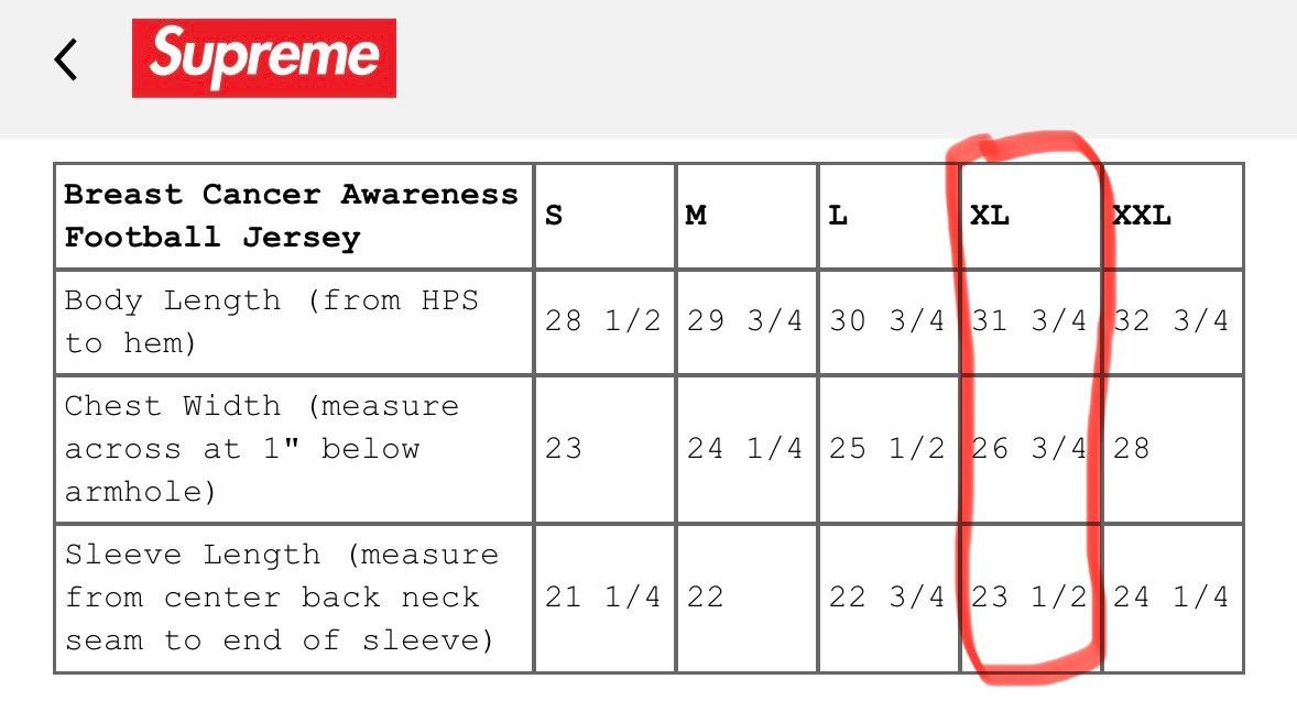 Supreme Breast Cancer Awareness Football Jersey, Black (XL) [F/W 25] Size US XL / EU 56 / 4 - 6 Thumbnail
