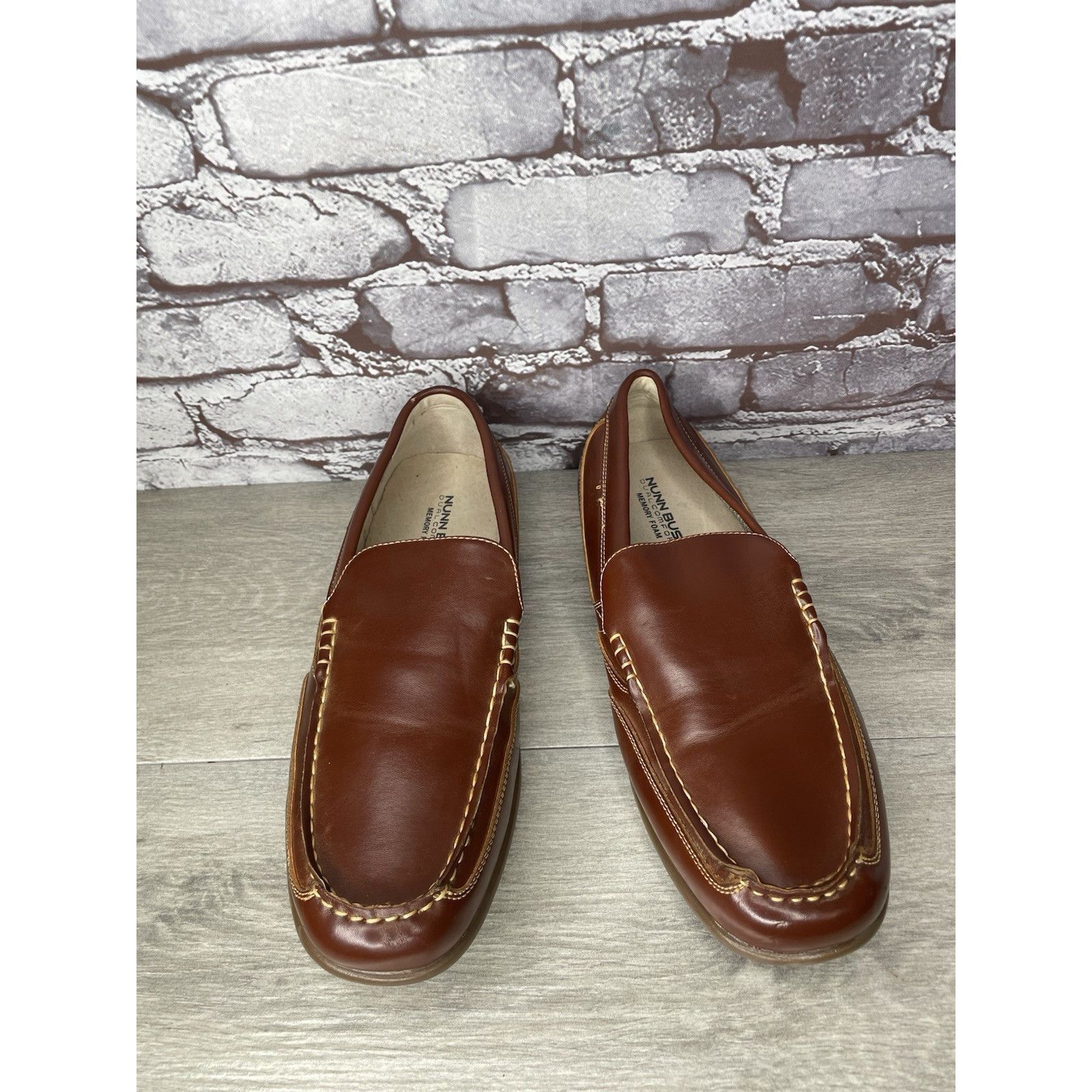 Nunn Bush Nunn Bush Dual Comfort Brown Faux Leather Driving Loafers Sh Size US 10 / EU 43 - 2 Thumbnail