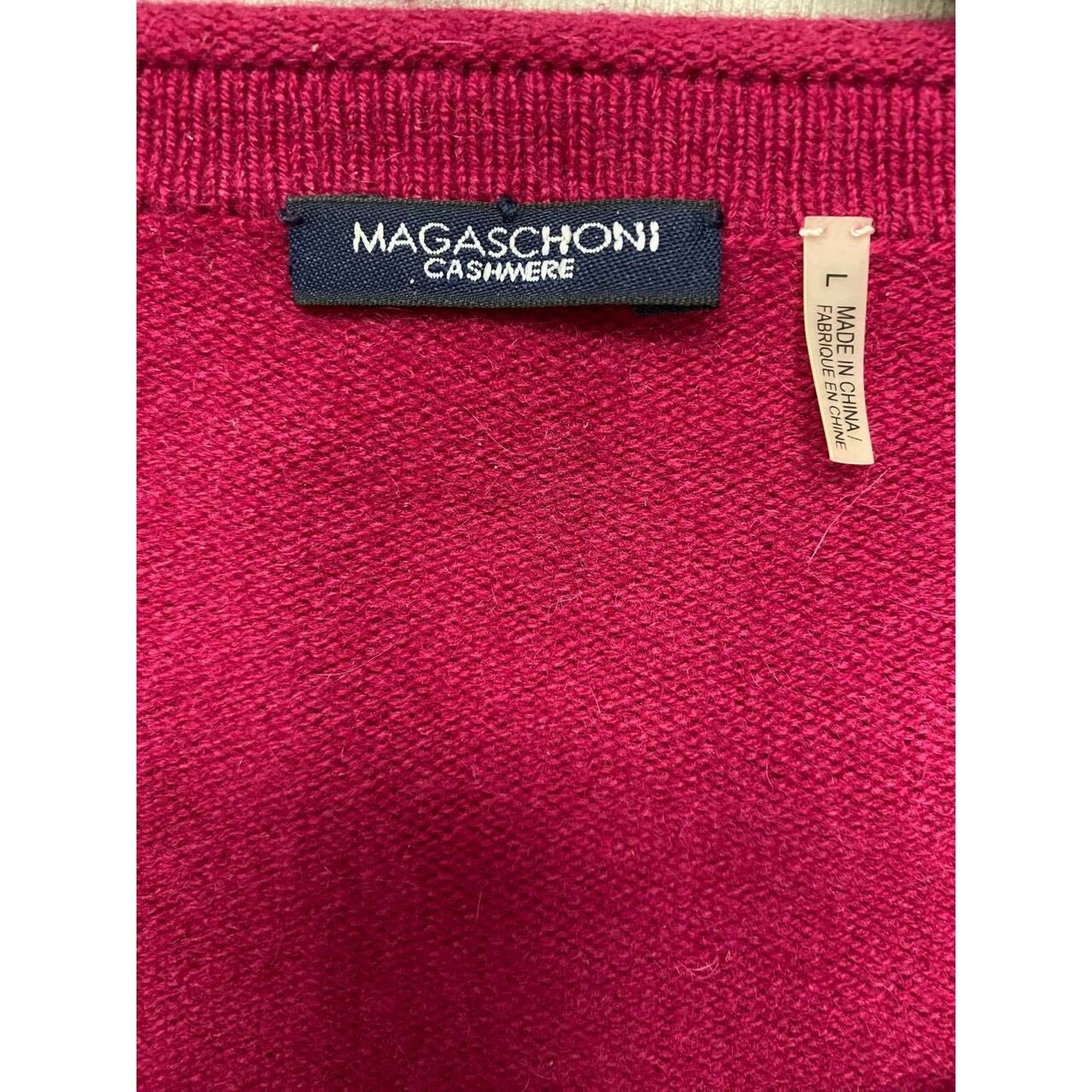 Magaschoni Magaschoni Women Cashmere Magenta Sweater Size Large A000482 Size L / US 10 / IT 46 - 6 Thumbnail