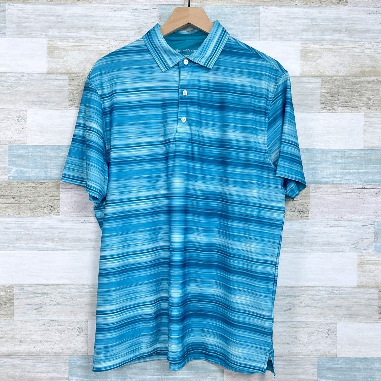 Hickey Freeman Hickey Freeman Performance Tech Golf Polo Shirt Blue Men M Size US M / EU 48-50 / 2 - 1 Thumbnail