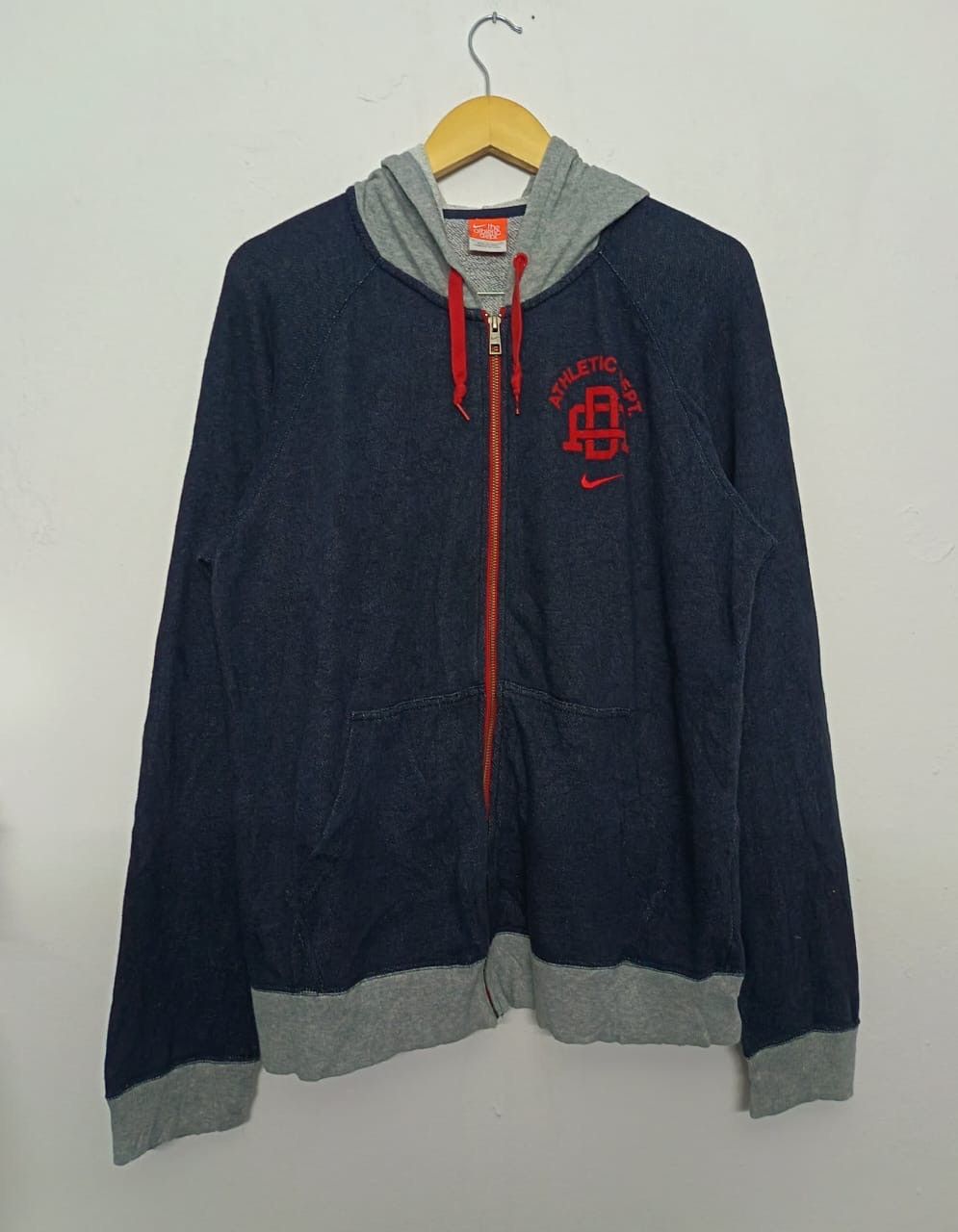 Nike Vtg Nike Two Tone Colour Knitwear Sweater Hoodie Size US XL / EU 56 / 4 - 1 Thumbnail