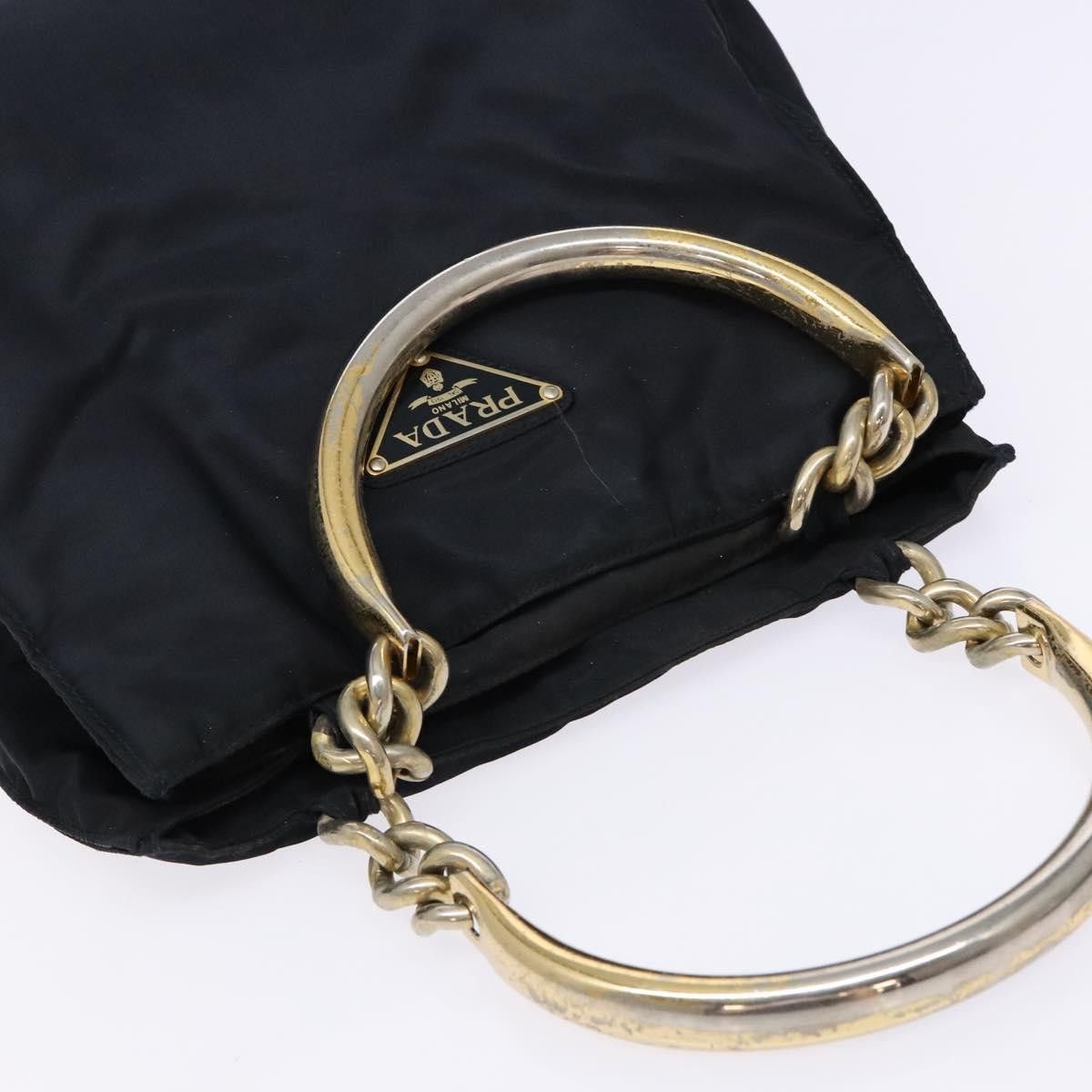 Prada PRADA Hand Bag Nylon Navy Gold Size ONE SIZE - 6 Thumbnail