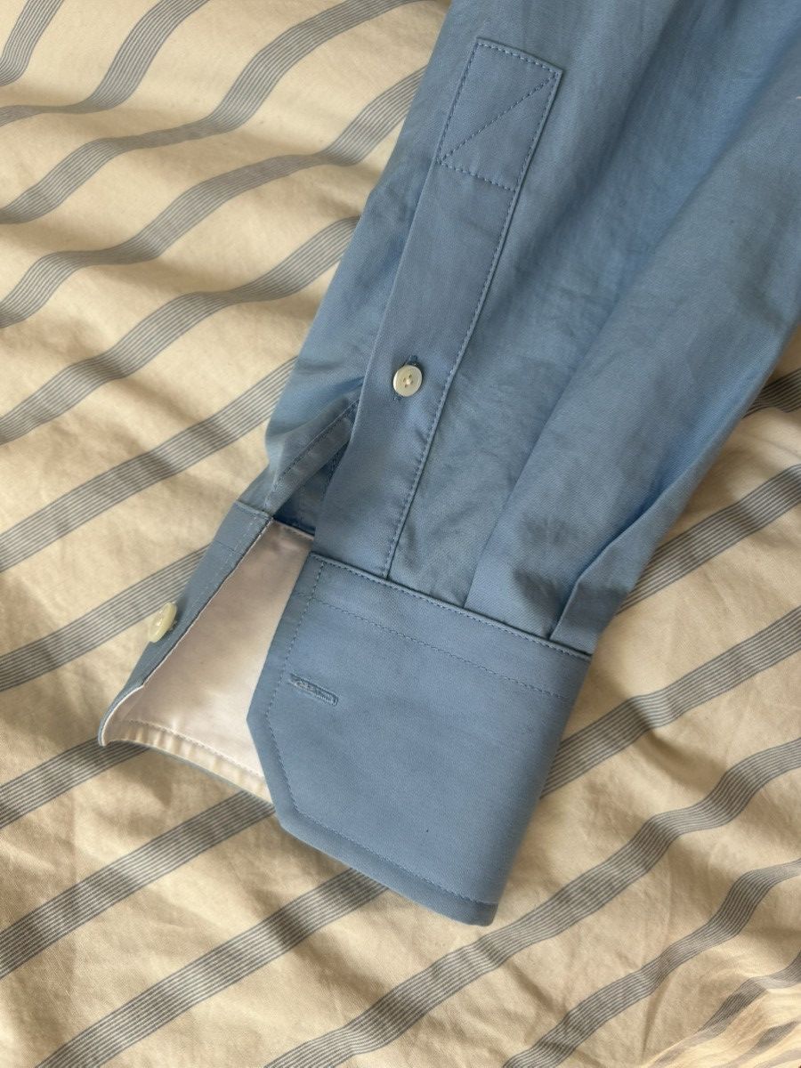 Helmut Lang Helmut Lang Men's Blue Flap Pocket Shirt Size US XS / EU 42 / 0 - 6 Thumbnail