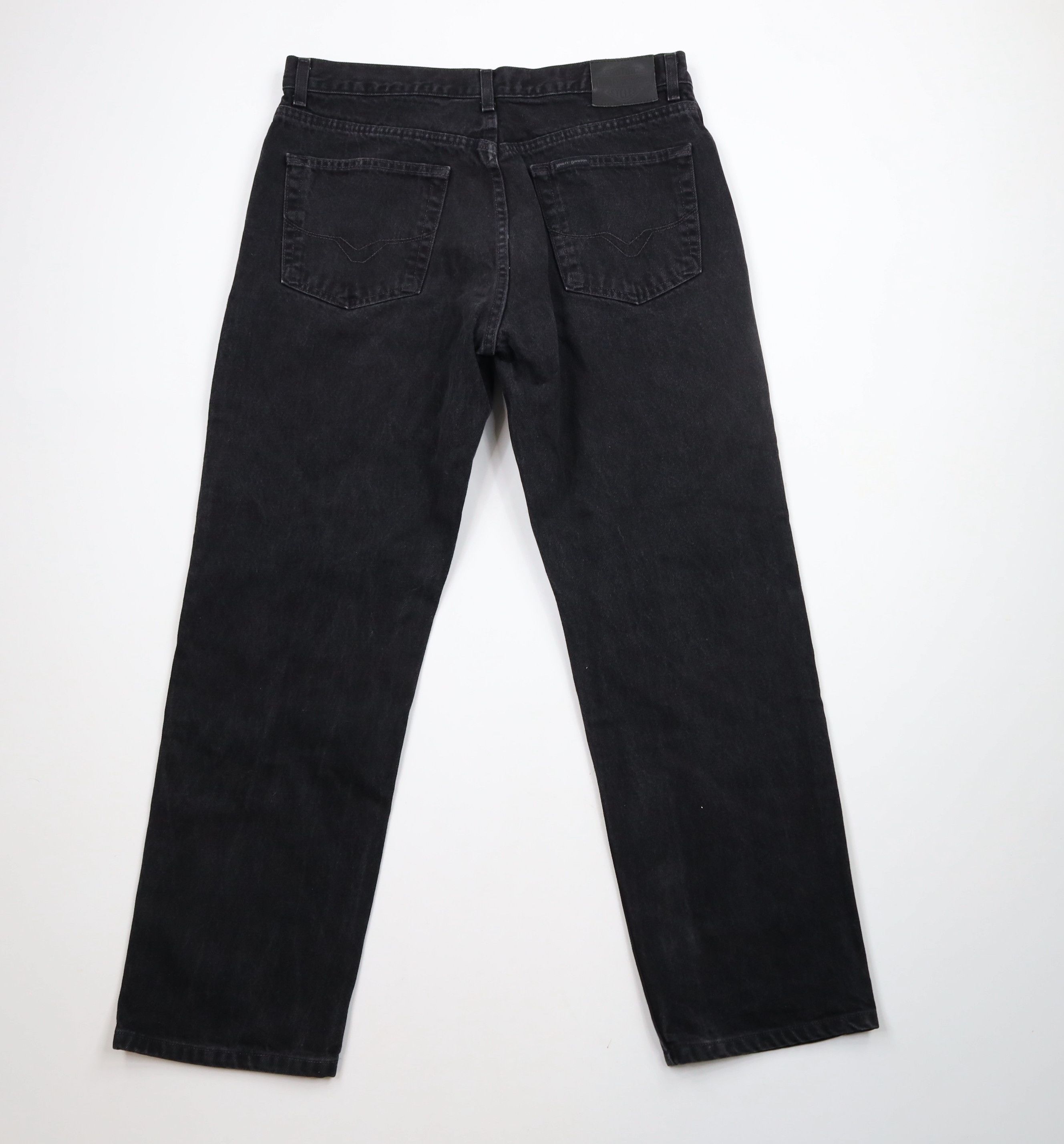 Harley Davidson × Vintage Vintage Harley Davidson Straight Leg Denim Jeans Black Size US 36 / EU 52 - 9 Thumbnail
