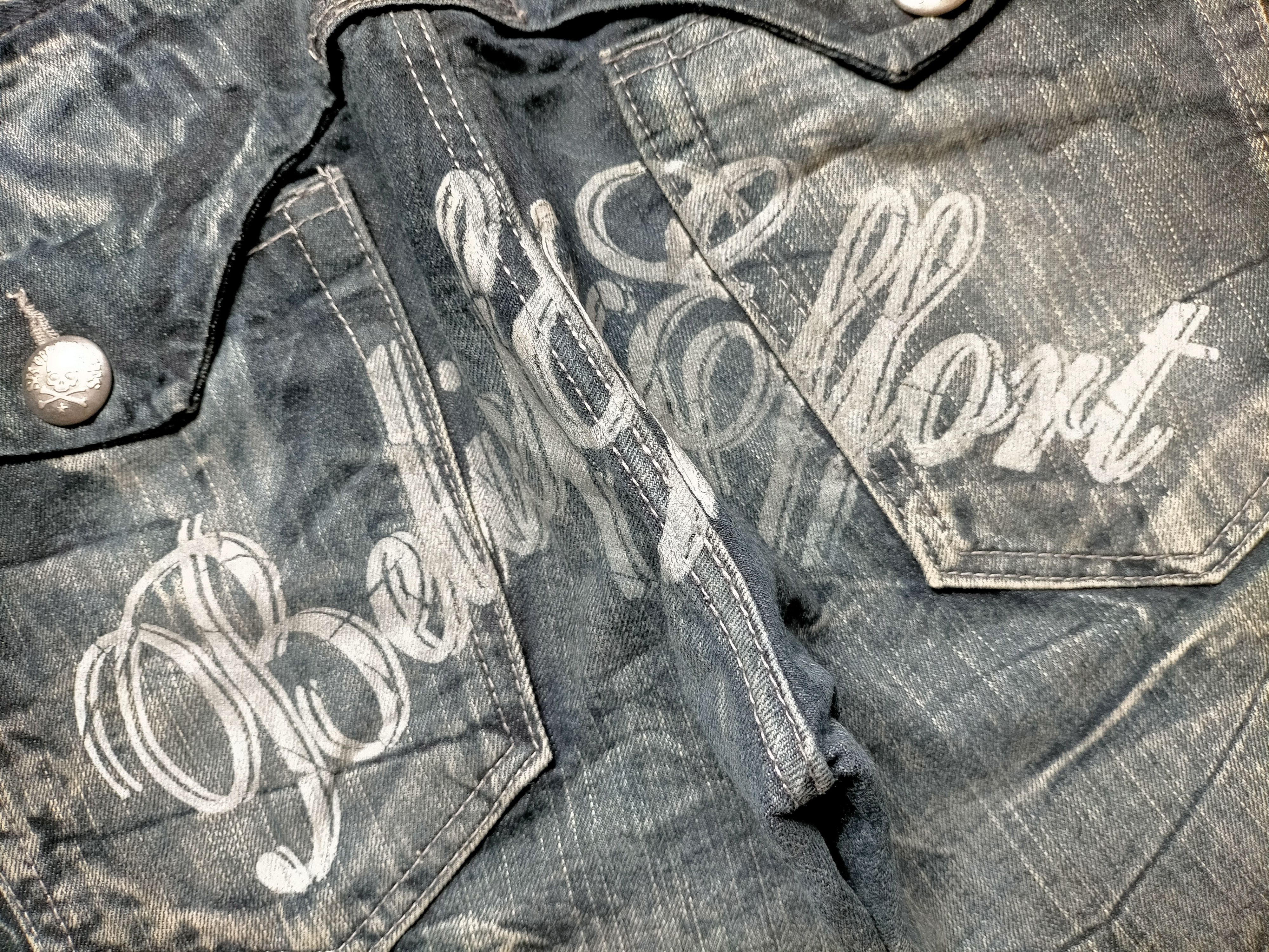 If Six Was Nine Flare Jeans Wild Life Embroidered Spider Boot cut denim Size US 33 - 15 Thumbnail