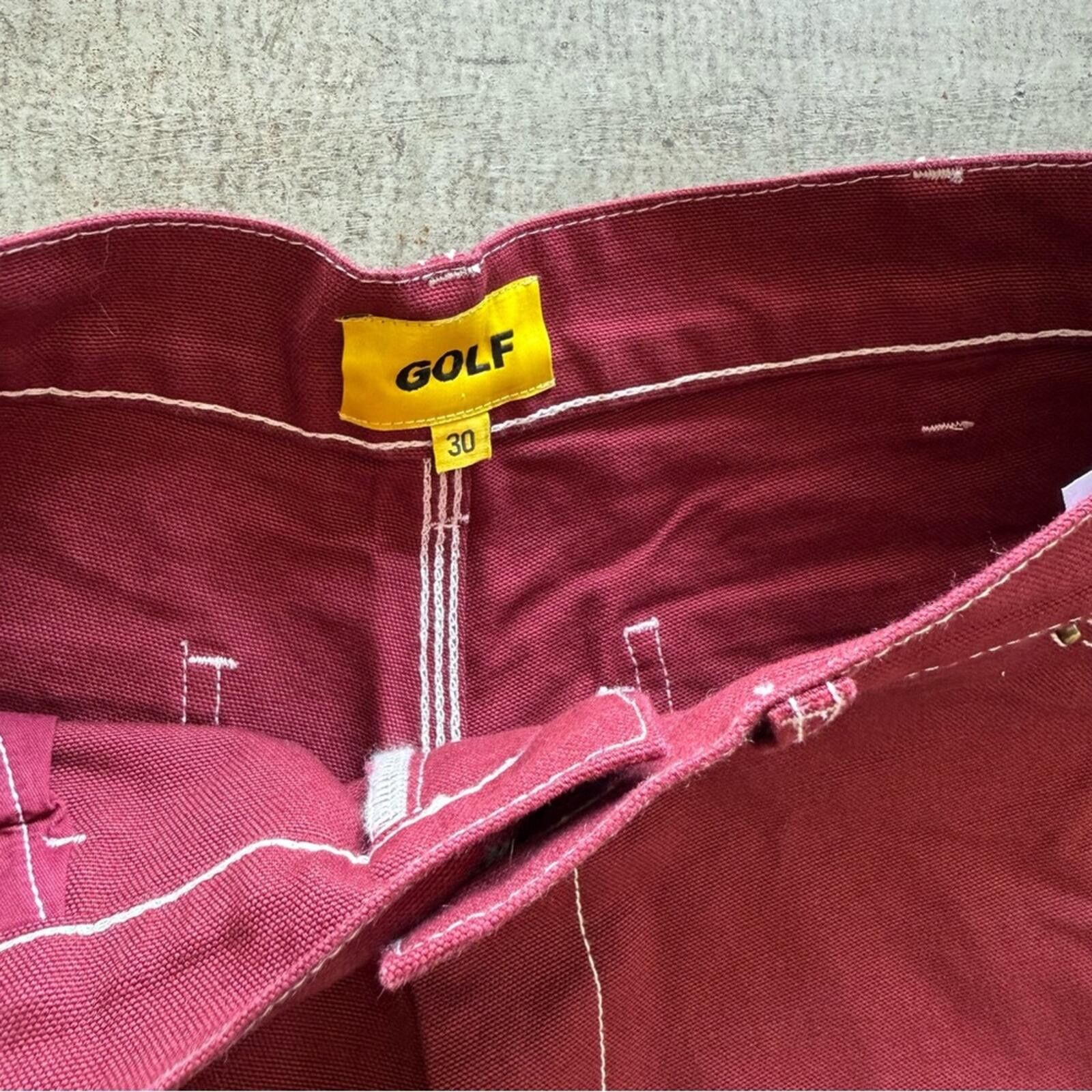 Golf Wang Golf Wang / Canvas Work Pants / Burgundy Size US 30 / EU 46 - 12 Thumbnail