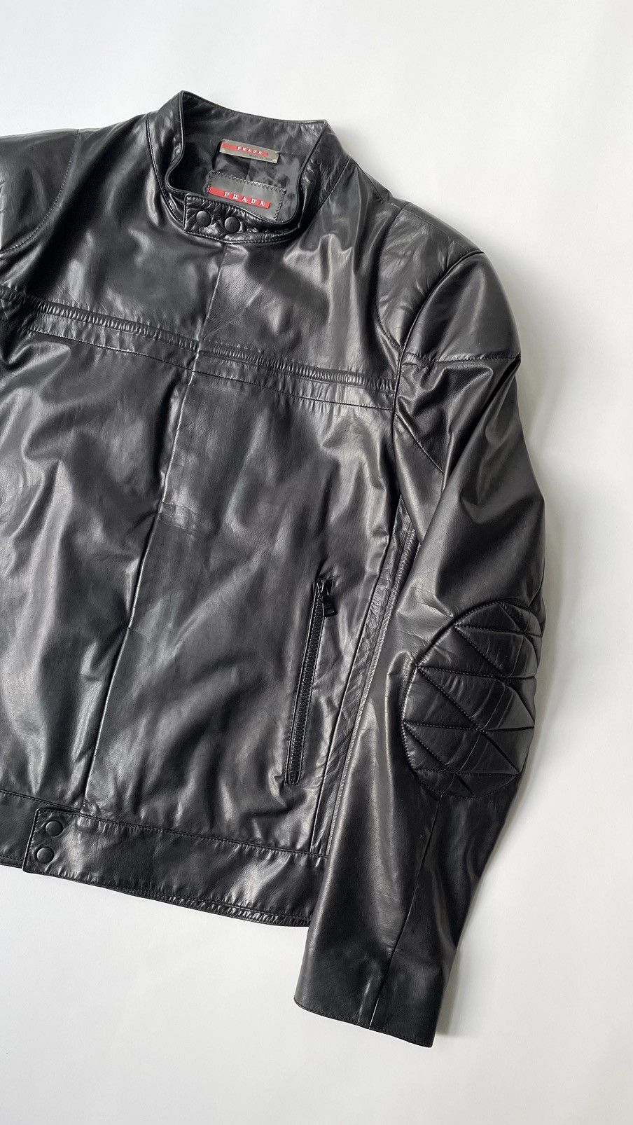 Prada S/S 07 Leather Motorcycle Jacket Size US M / EU 48-50 / 2 - 12 Thumbnail
