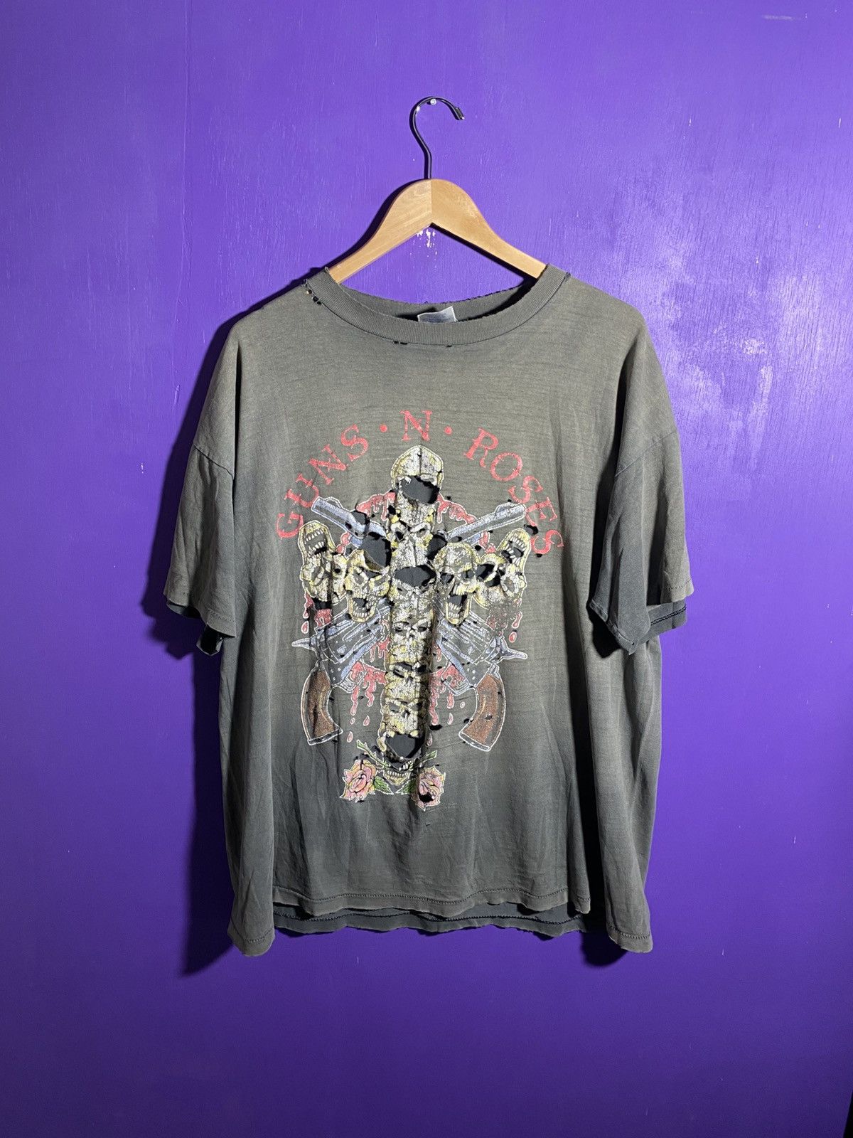 Band Tees × Vintage Vintage 1991 Guns n Roses use your illusion tour tee Size US XXL / EU 58 / 5 - 1 Thumbnail