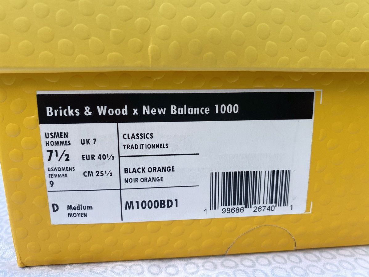 New Balance Bricks & Wood x New Balance 1000 Size US 7.5 / EU 40-41 - 11 Thumbnail