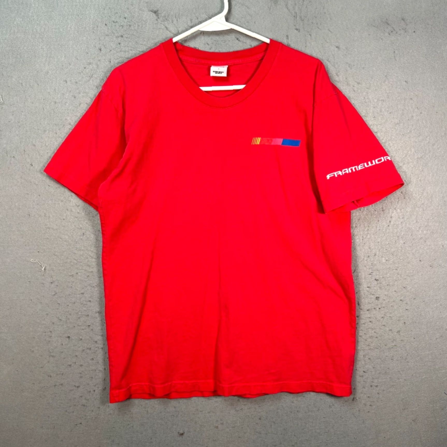Vintage Everybody World x Black Frame Mens T-Shirt Size M Red Graphic Cotton Short Sleeve Crew Neck Summer 2020s - Mens Size US M / EU 48-50 / 2 - 2 Thumbnail
