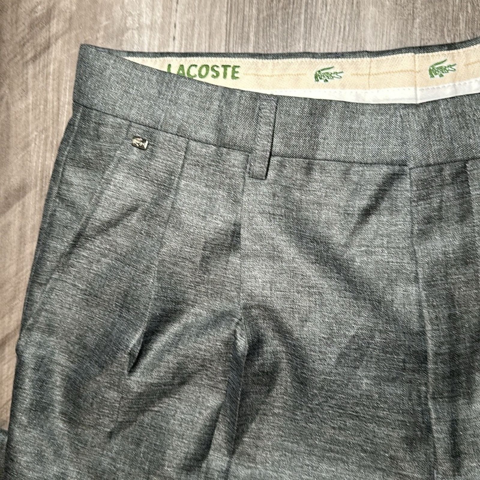 Lacoste Lacoste Pleated Dress Pants - 35x30 Size US 35 - 6 Thumbnail