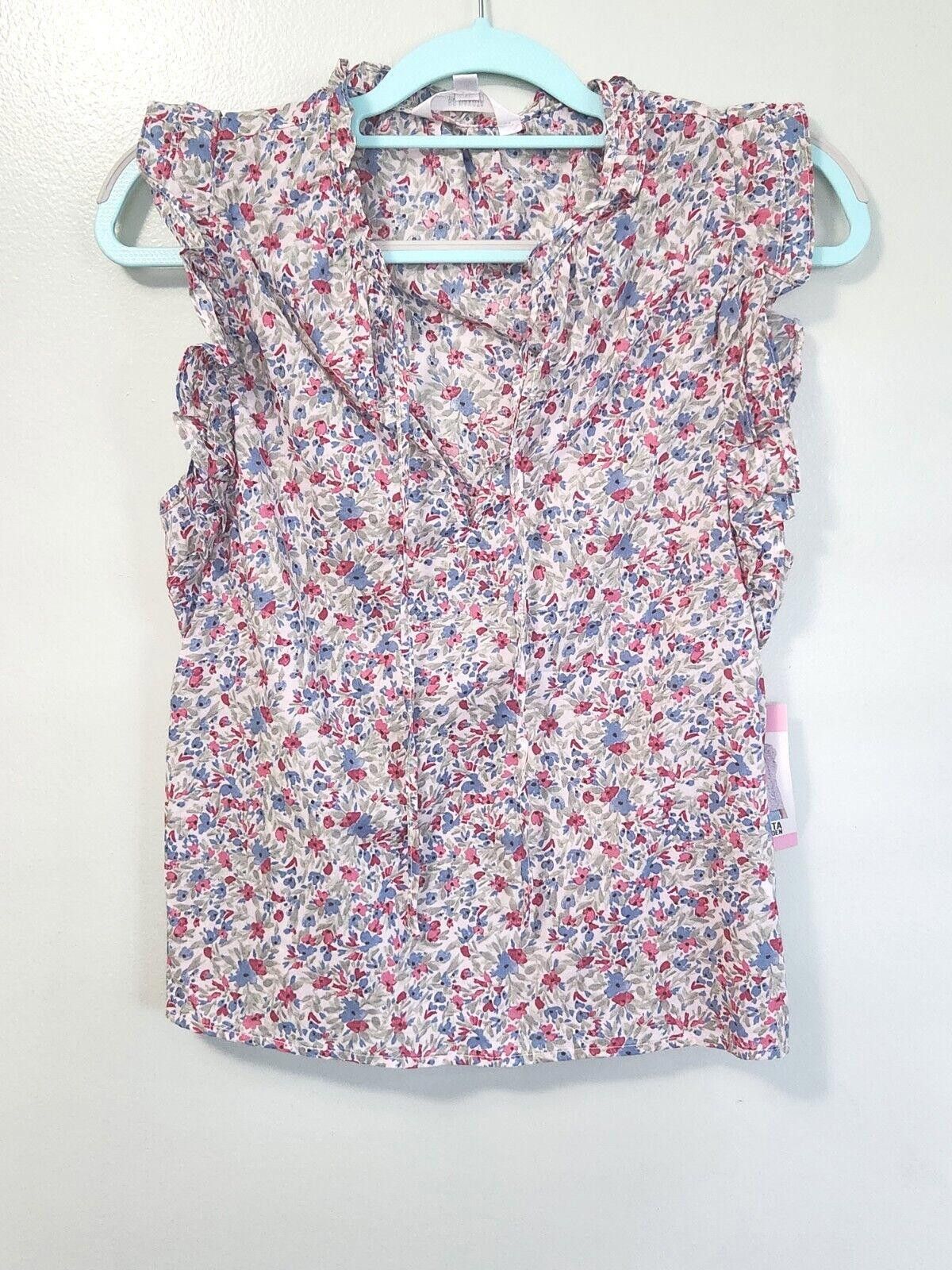 Designer Bb Dakota Steve Madden Top Small Floral V Neck NWT Size M / US 6-8 / IT 42-44 - 1 Thumbnail