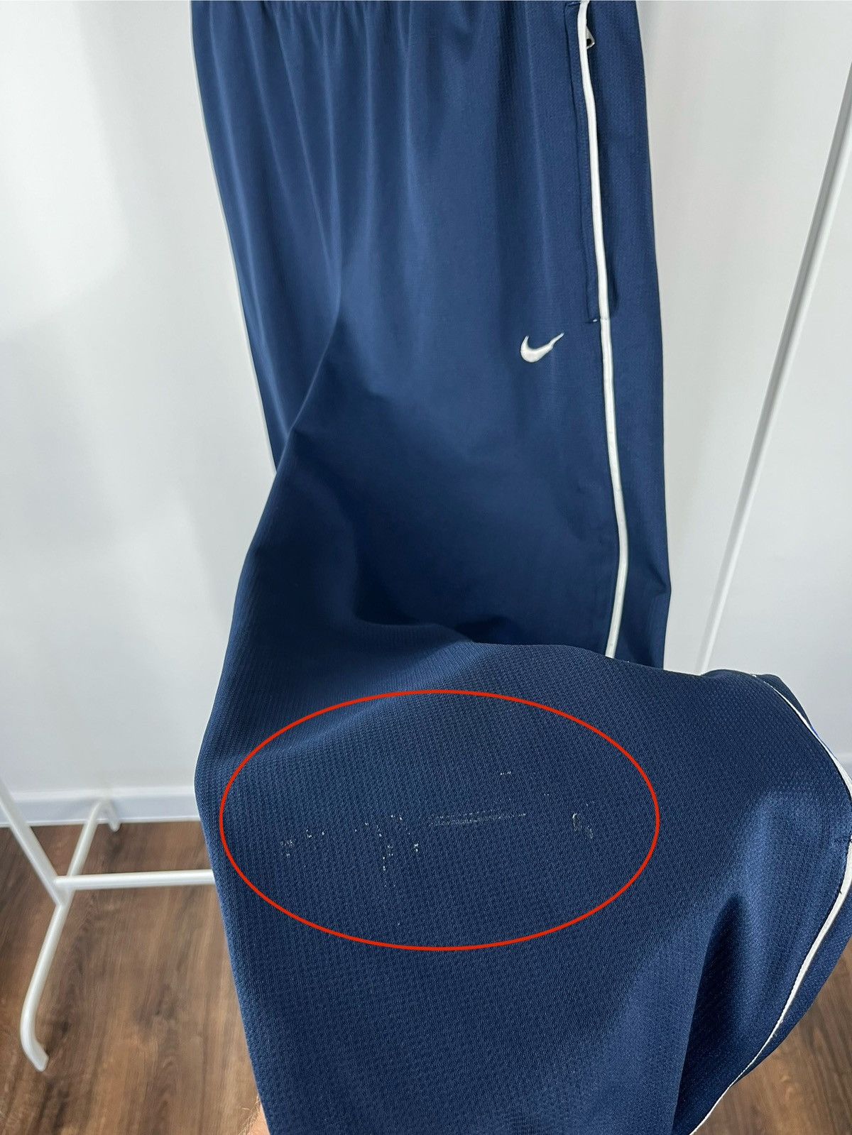 Nike Nike Track Pants Navy Blue White Side Stripe XL Size US 36 / EU 52 - 8 Thumbnail