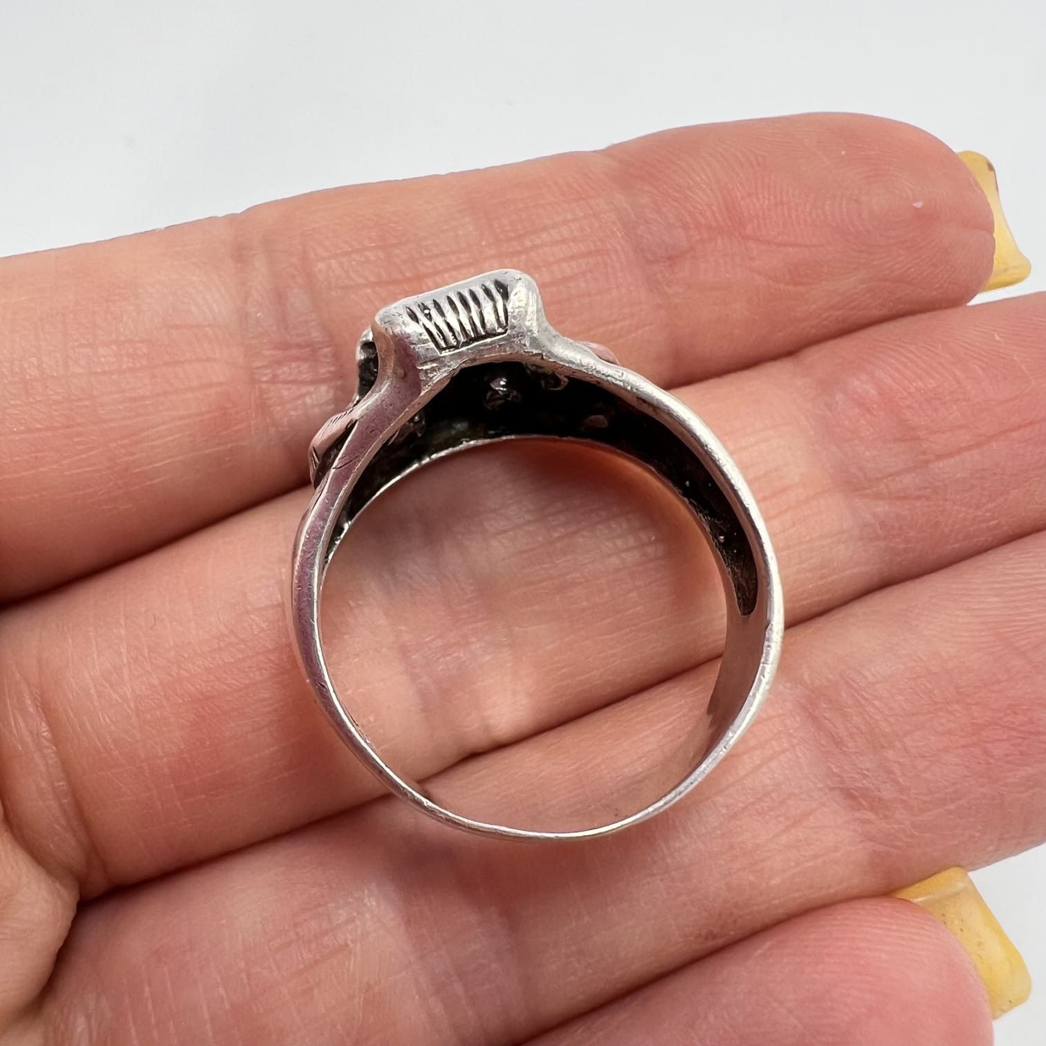 Sterling Silver Vintage Sterling Silver 925 Tiger Head Ring Jewelry s9.5 Size ONE SIZE - 8 Thumbnail