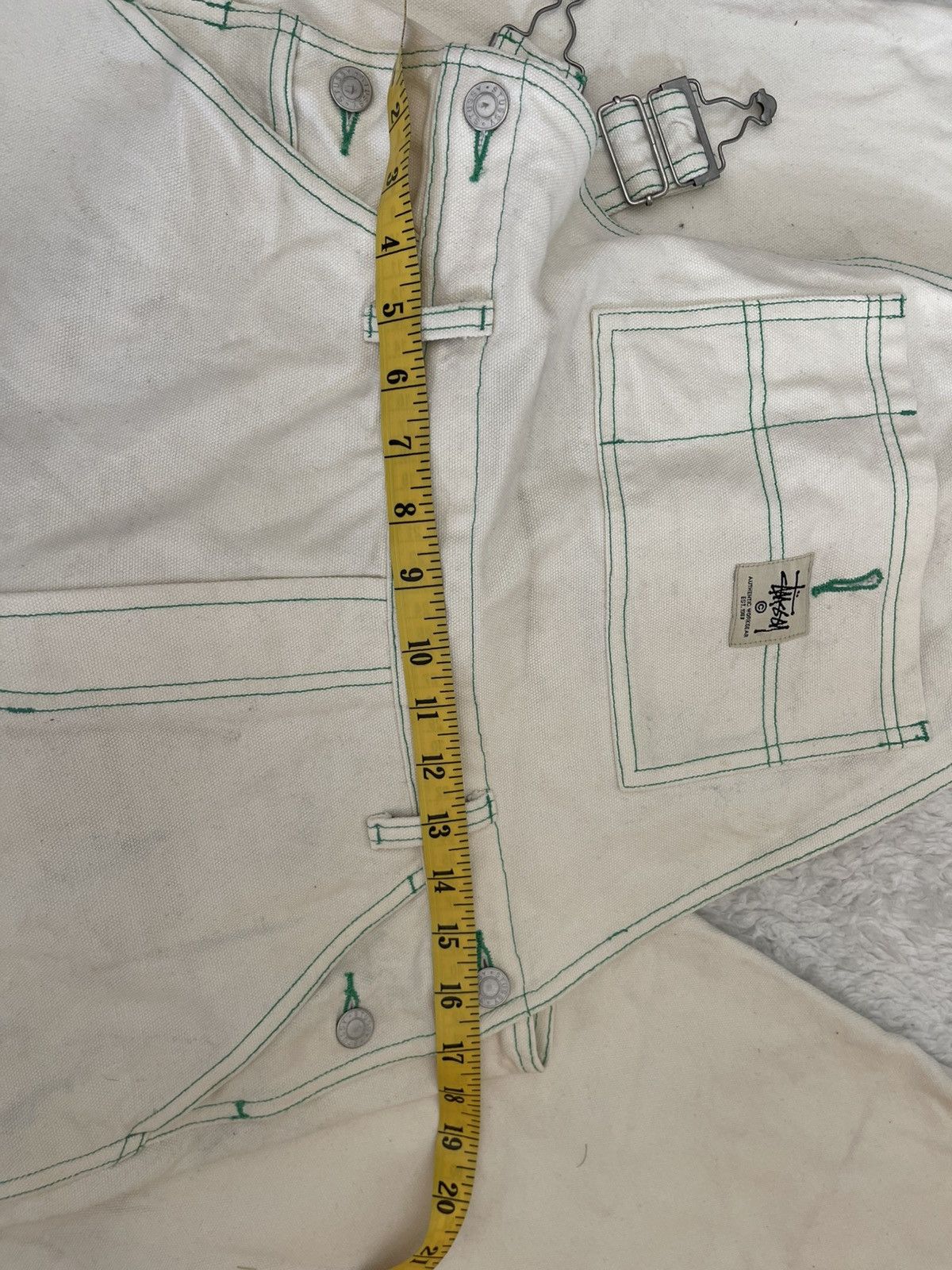 Stussy Stussy Wyatt overalls with green stitching Size 27" / US 4 / IT 40 - 2 Thumbnail