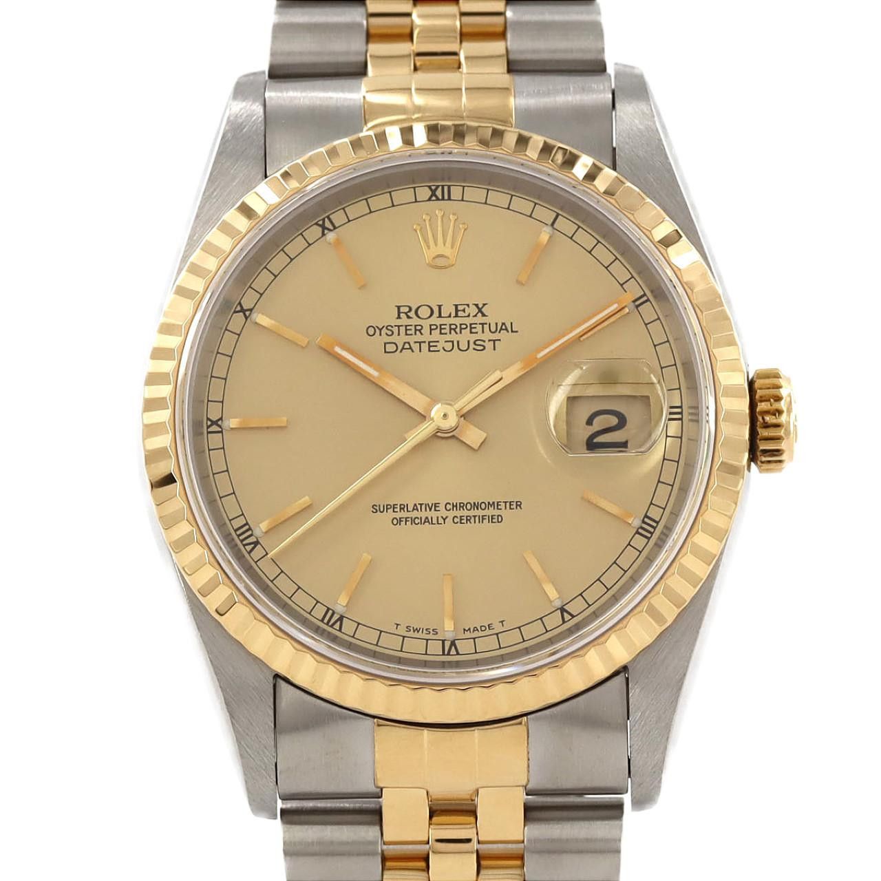 Rolex Rolex Rolex Datejust Stainless Steel x Yellow Gold Watch Metal Automatic 16233 DUTY FREE for USA Size ONE SIZE - 1 Thumbnail