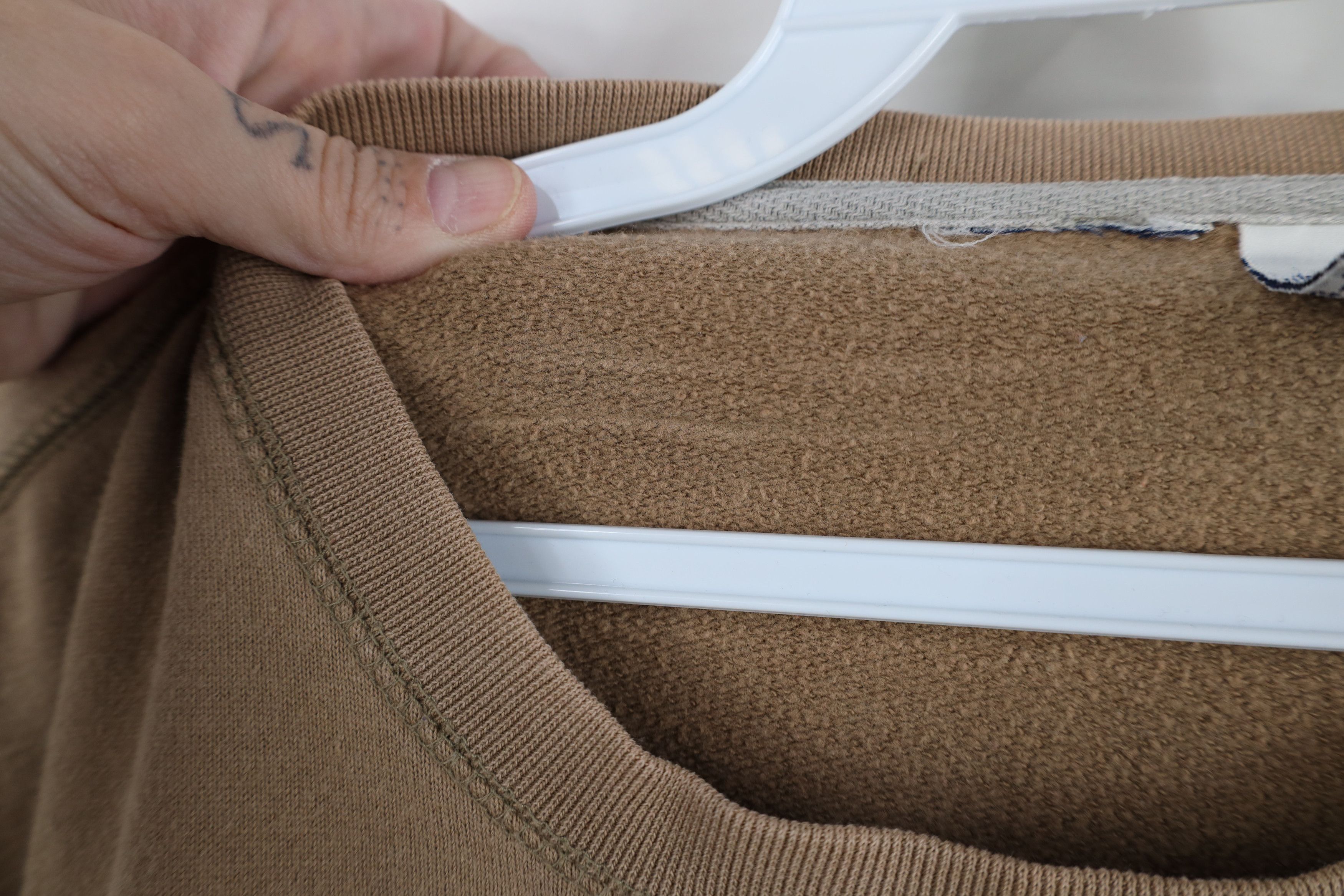 Vintage Vintage 90s Streetwear Faded Blank Crewneck Sweatshirt Brown Size US M / EU 48-50 / 2 - 6 Thumbnail
