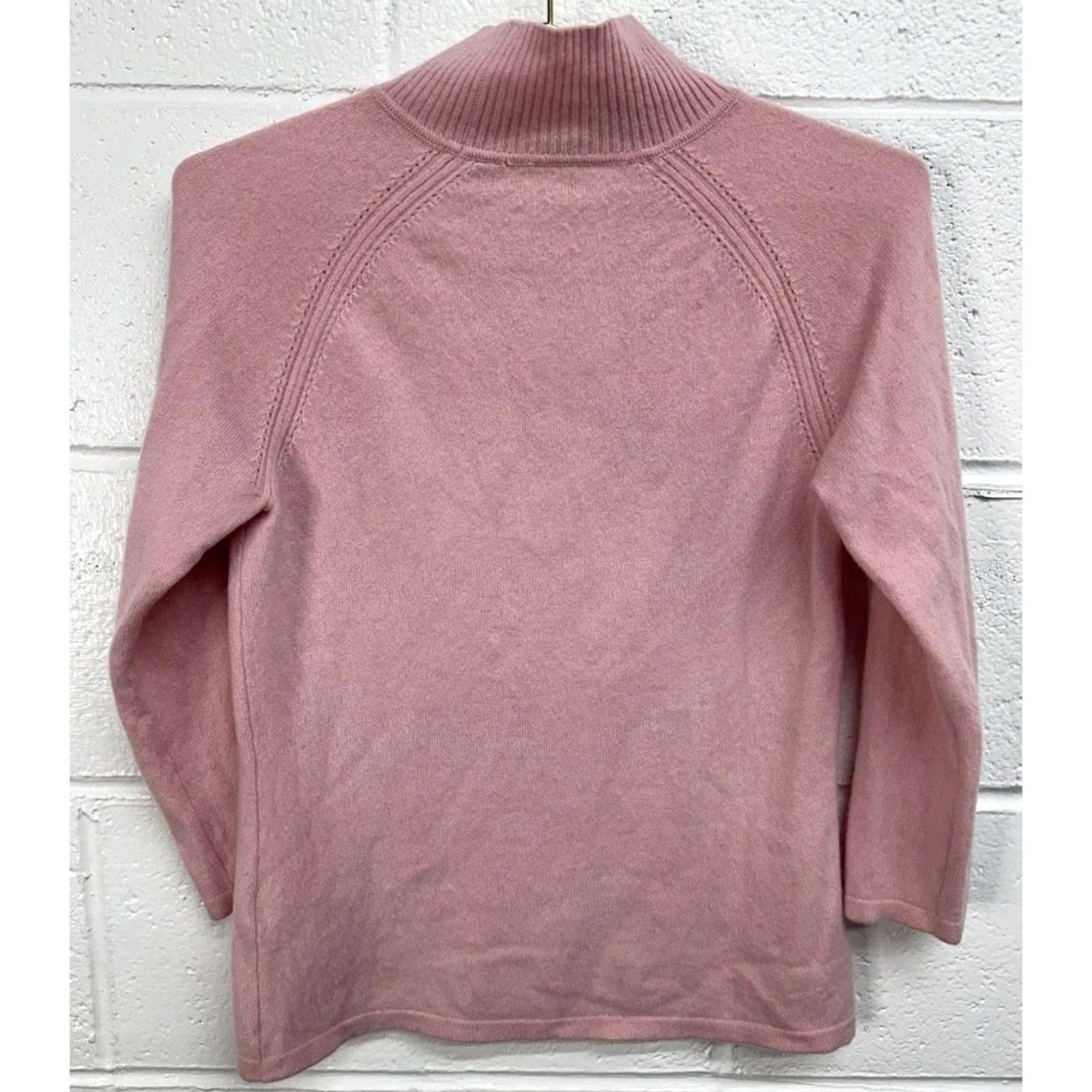 Pinko Caslon Mock Turtleneck Sweater Pink 100% Cashmere Women's Size Medium Size M / US 6-8 / IT 42-44 - 4 Thumbnail
