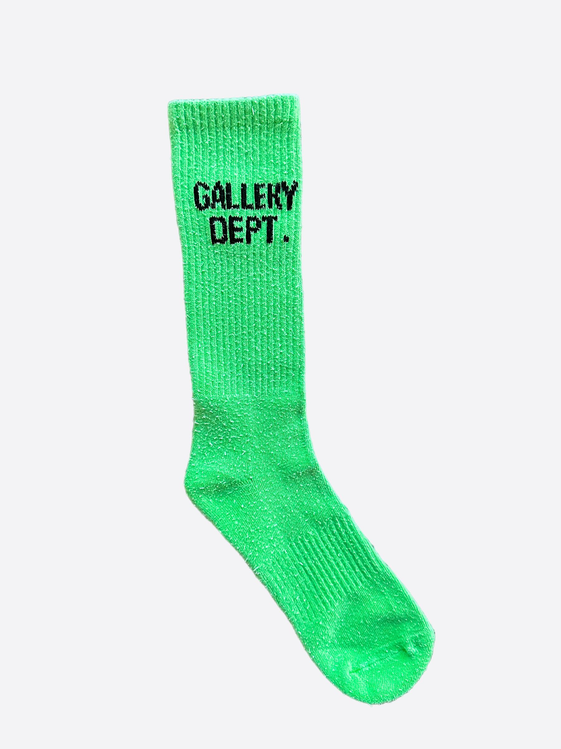 Gallery Dept. Gallery Dept Green & Black Logo Socks Size ONE SIZE - 1 Thumbnail