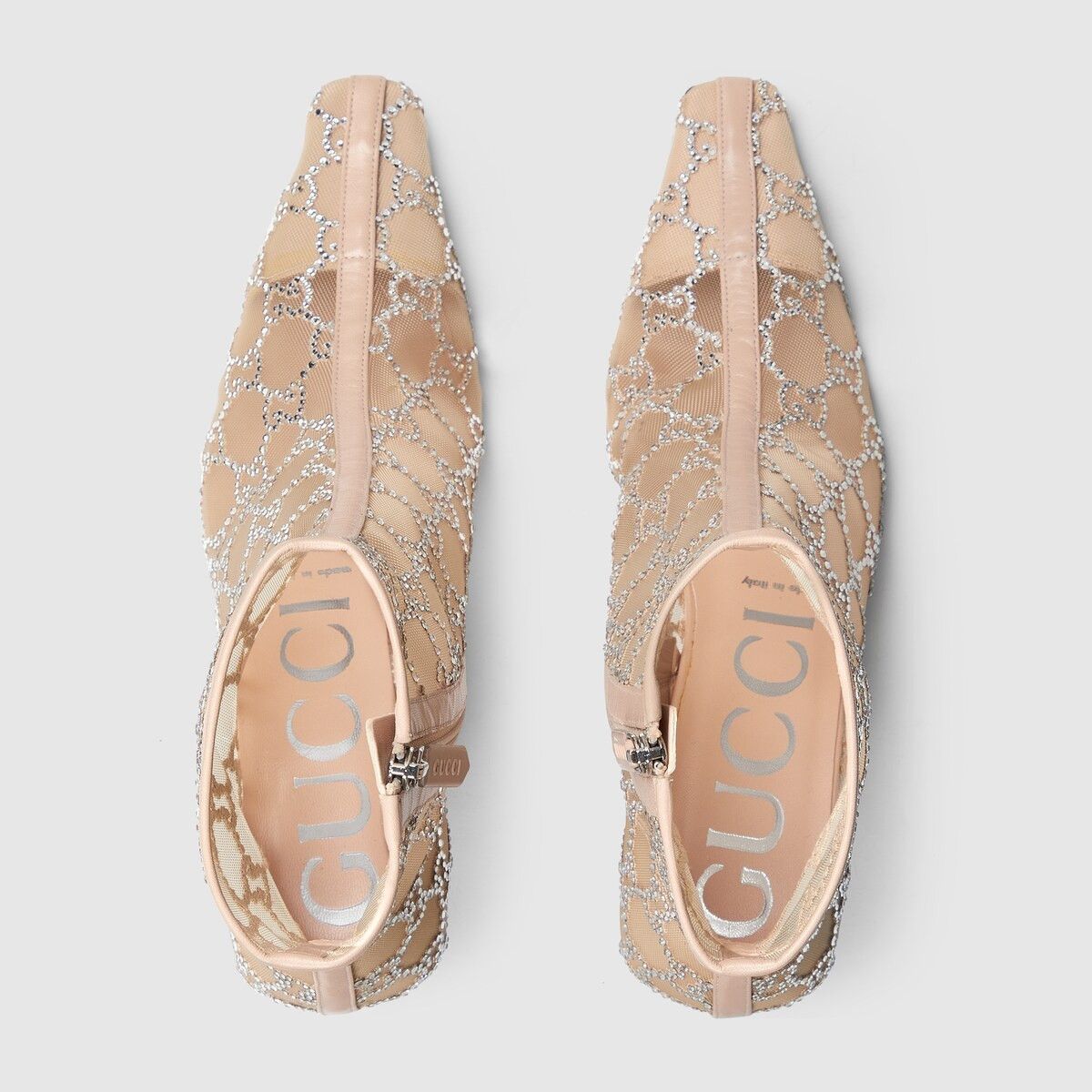 Gucci o1s1wg110225 Women's GG Mid Heel Boots in Rose Beige Size US 5.5 / IT 35.5 - 6 Thumbnail